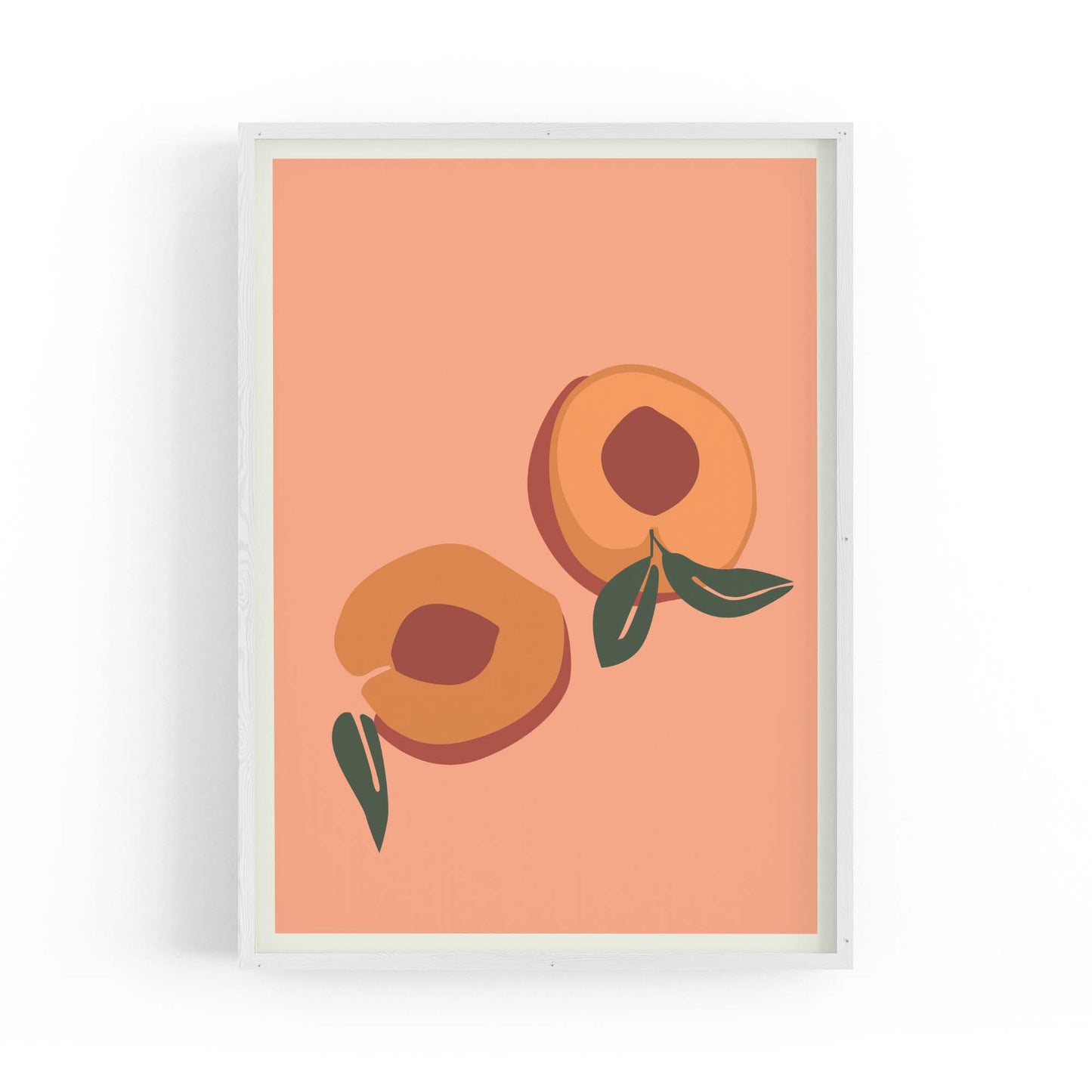 Peach Abstract Shape Minimal Design Wall Art - The Affordable Art Company