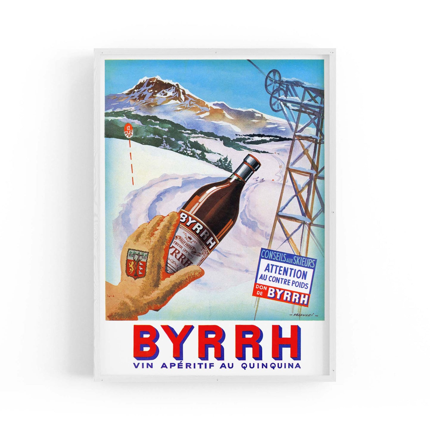 Winter Byrrh Vintage Drinks Advert Wall Art - The Affordable Art Company