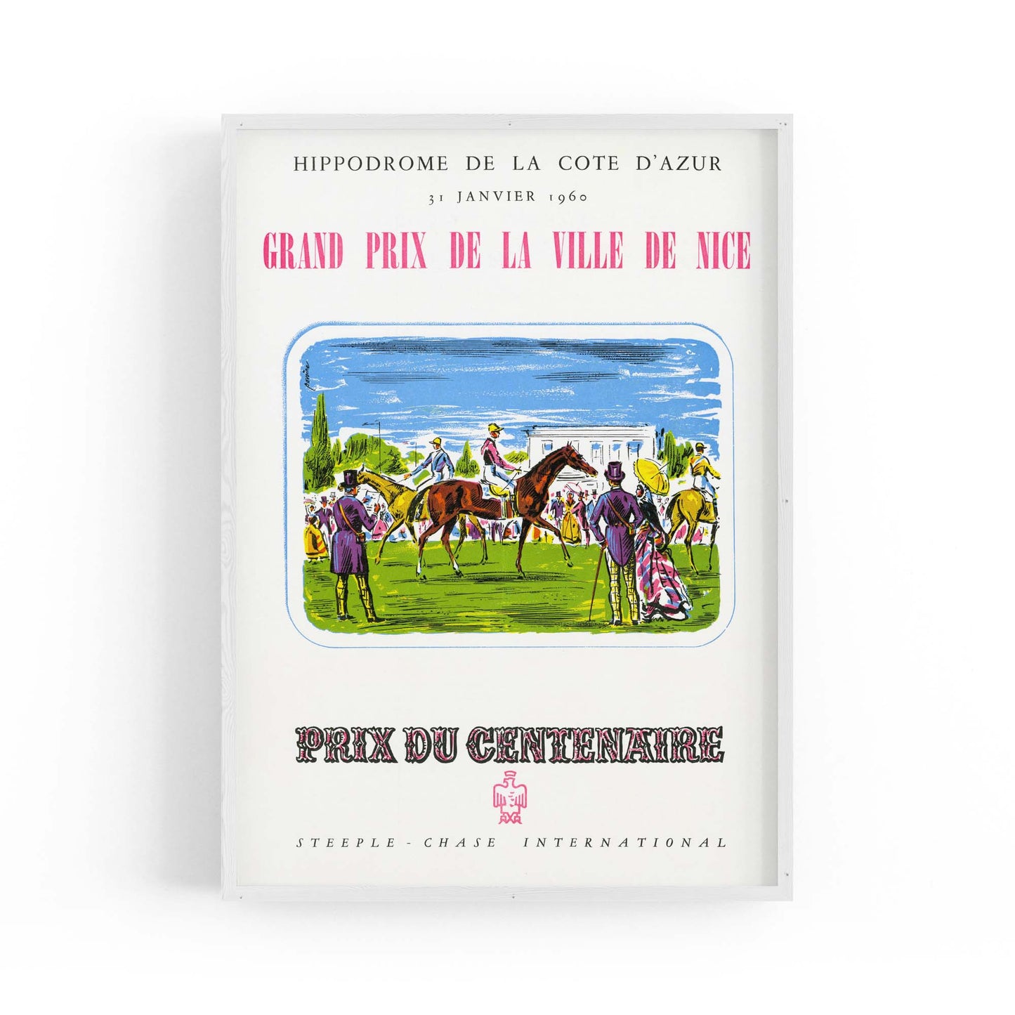 French Horse Racing Vintage Sports Advert Wall Art - The Affordable Art Company