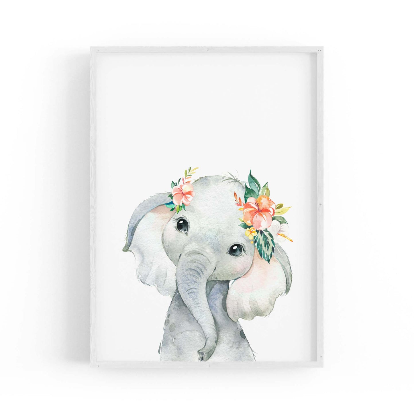 Cute Baby Elephant Nursery Animal Gift Wall Art #2 - The Affordable Art Company