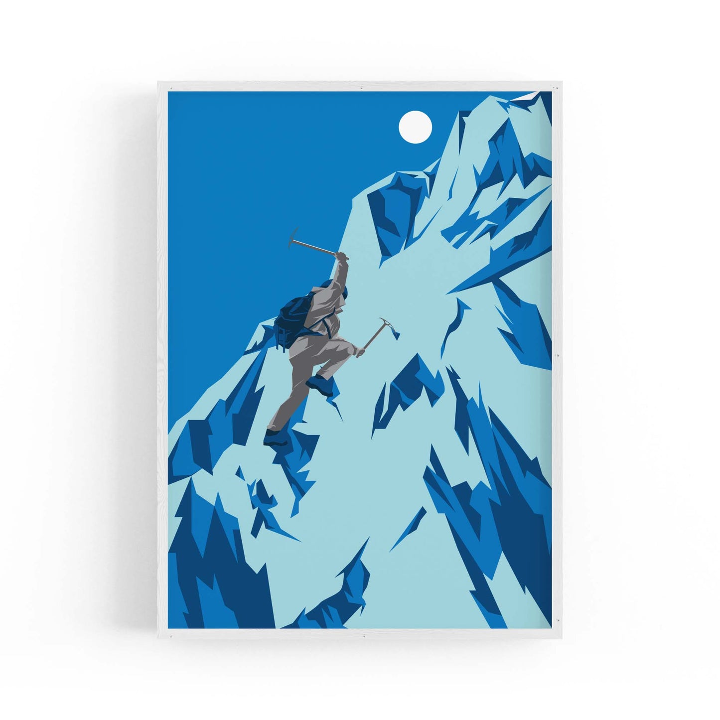 Retro Mountain Climbing Winter Sports Wall Art #3 - The Affordable Art Company