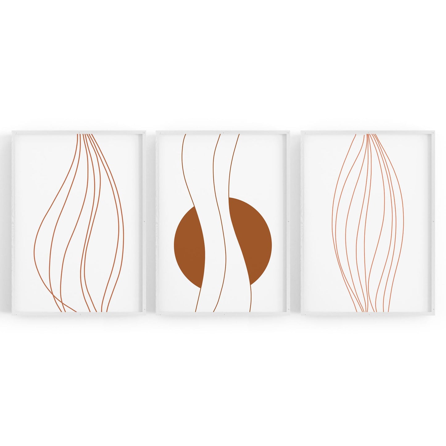 Set of Lines In Motion Abstract Minimal Wall Art #1 - The Affordable Art Company