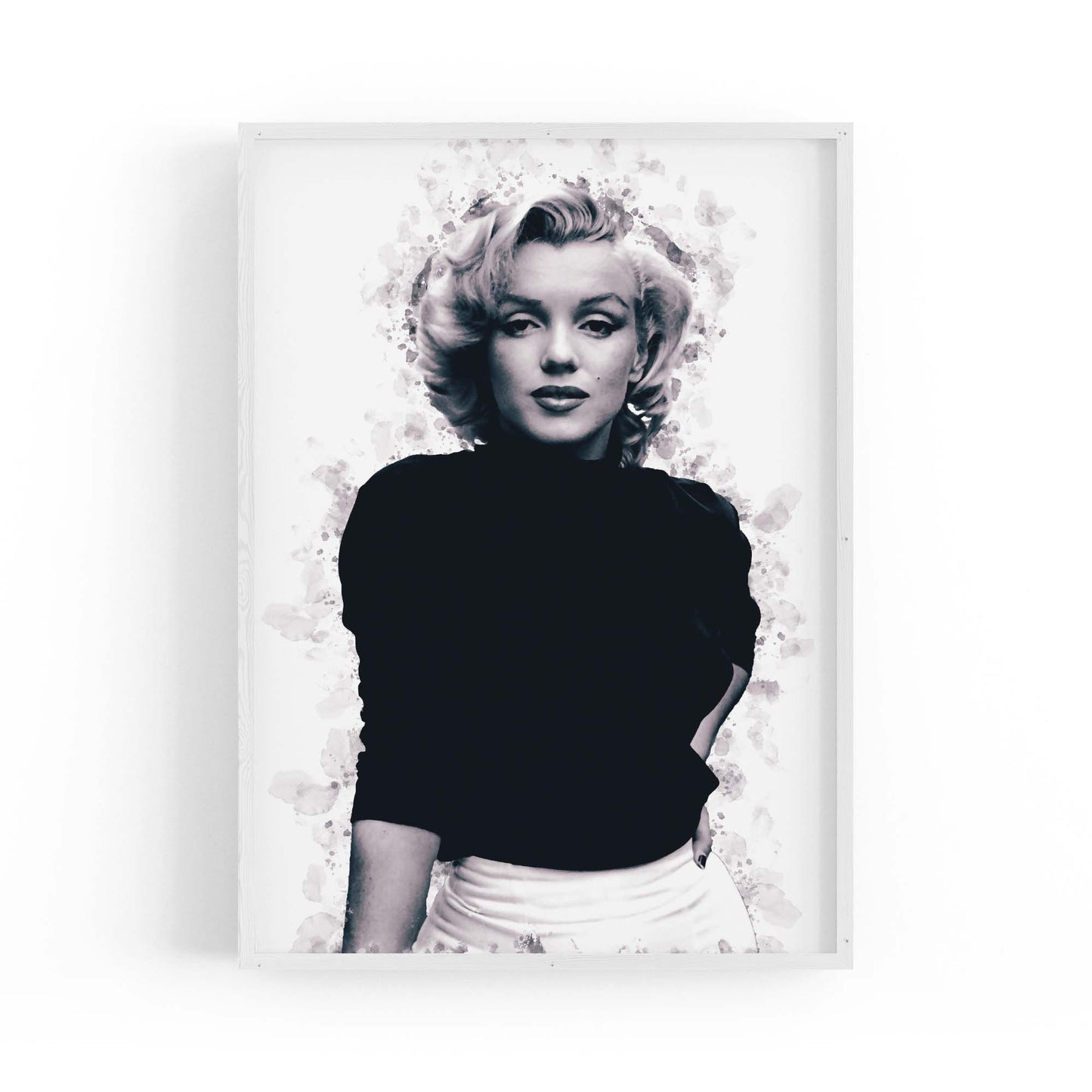 Marilyn Monroe Minimal Black Ink Fashion Wall Art #1 - The Affordable Art Company