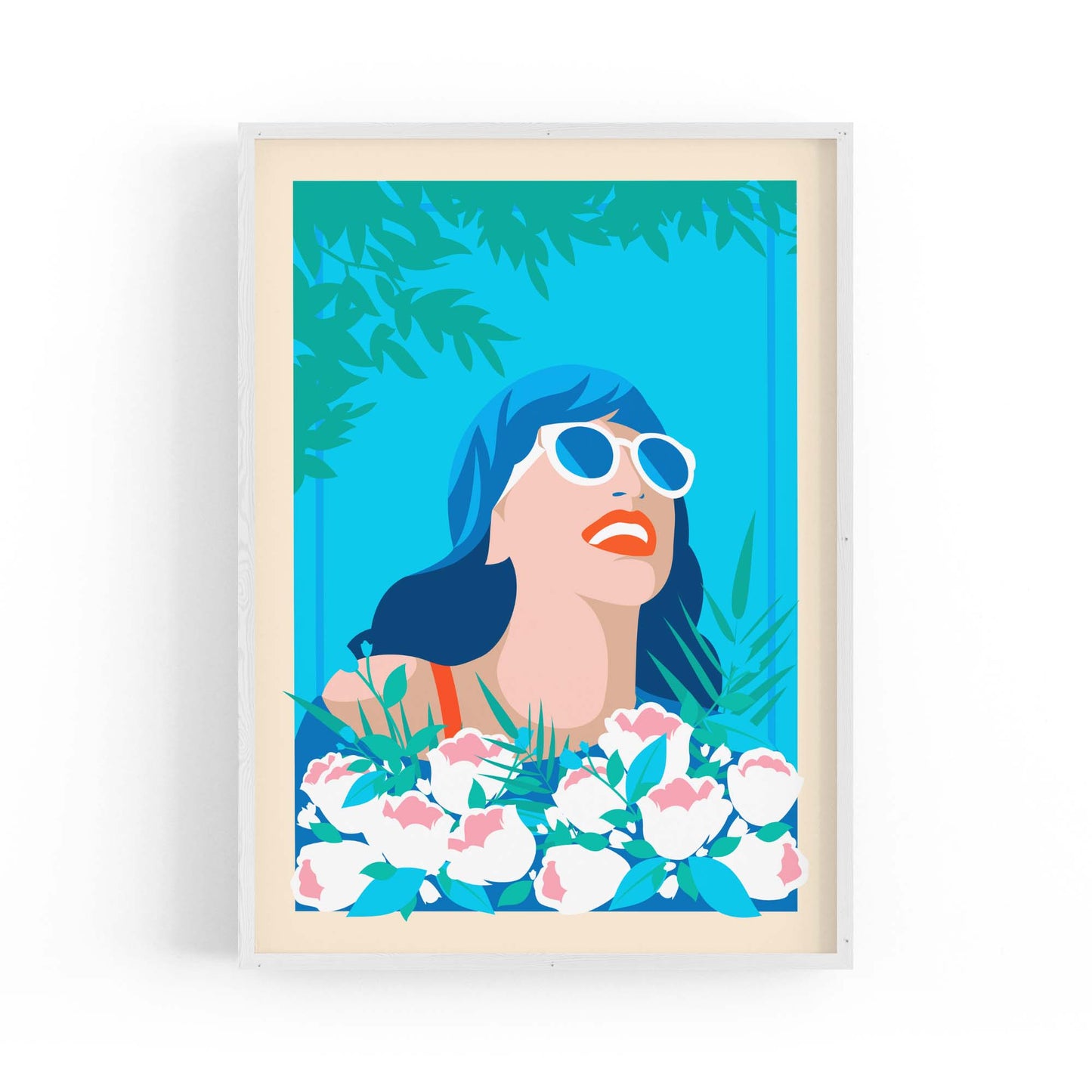 Retro Summer Girl Fashion Wall Art #1 - The Affordable Art Company