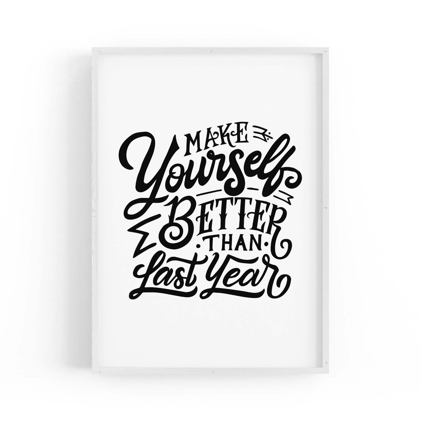 "Make Yourself Better" Fitness Gym Quote Wall Art - The Affordable Art Company