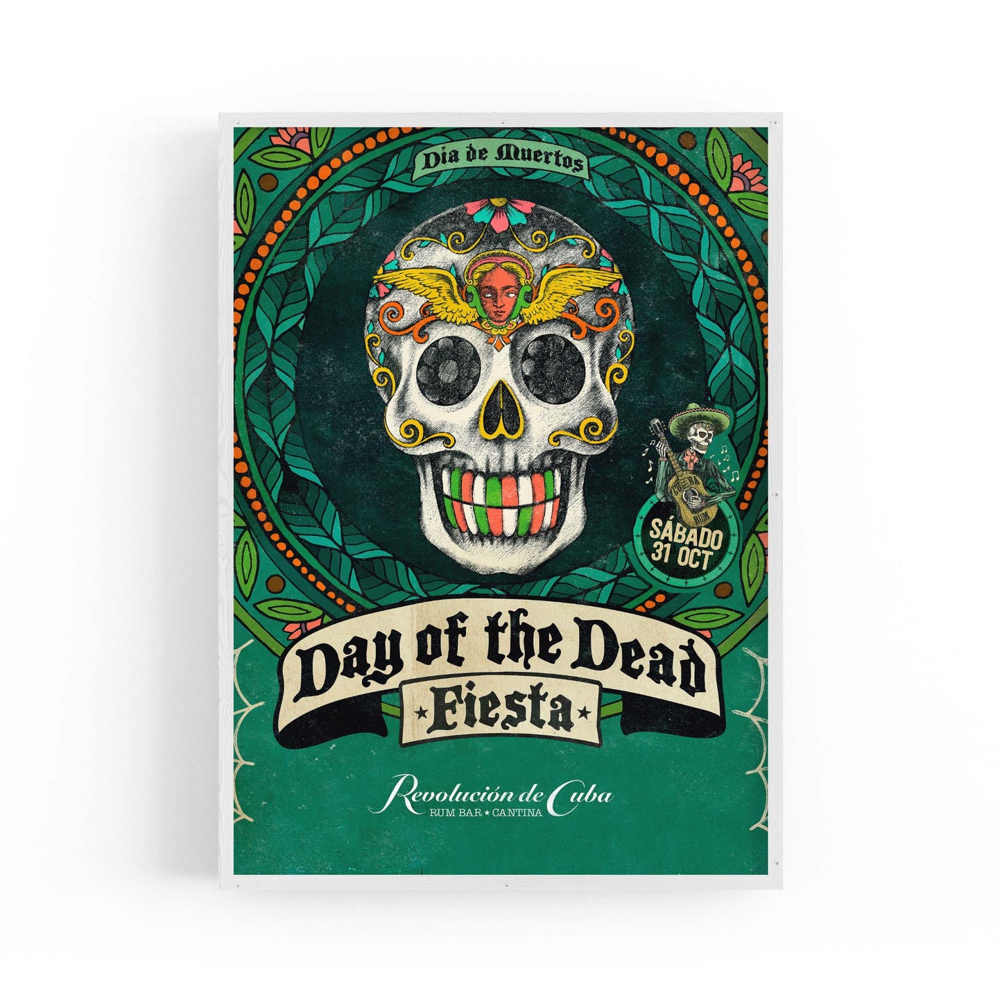 Vintage Mexican Day of the Dead Skulls Wall Art #1 - The Affordable Art Company