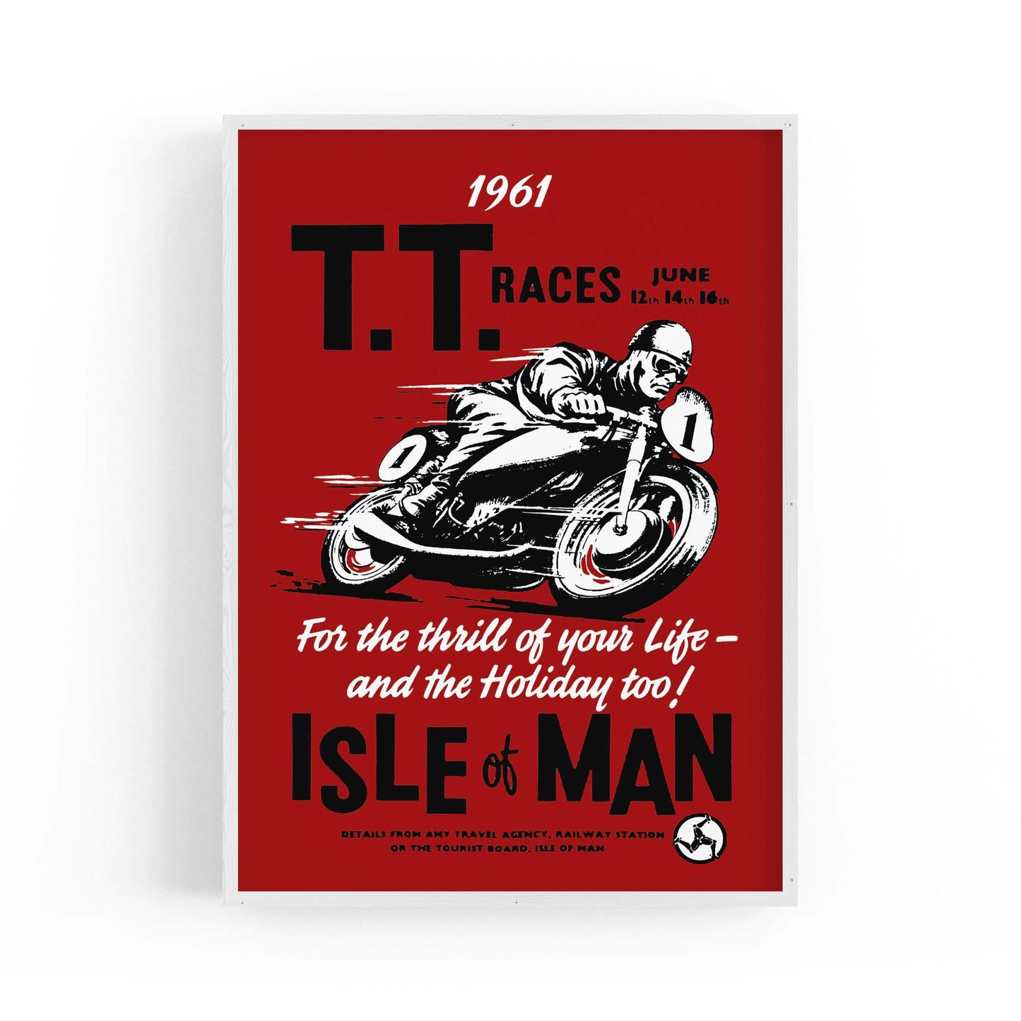 Motorcycle Vintage Man Cave Garage Wall Art - The Affordable Art Company