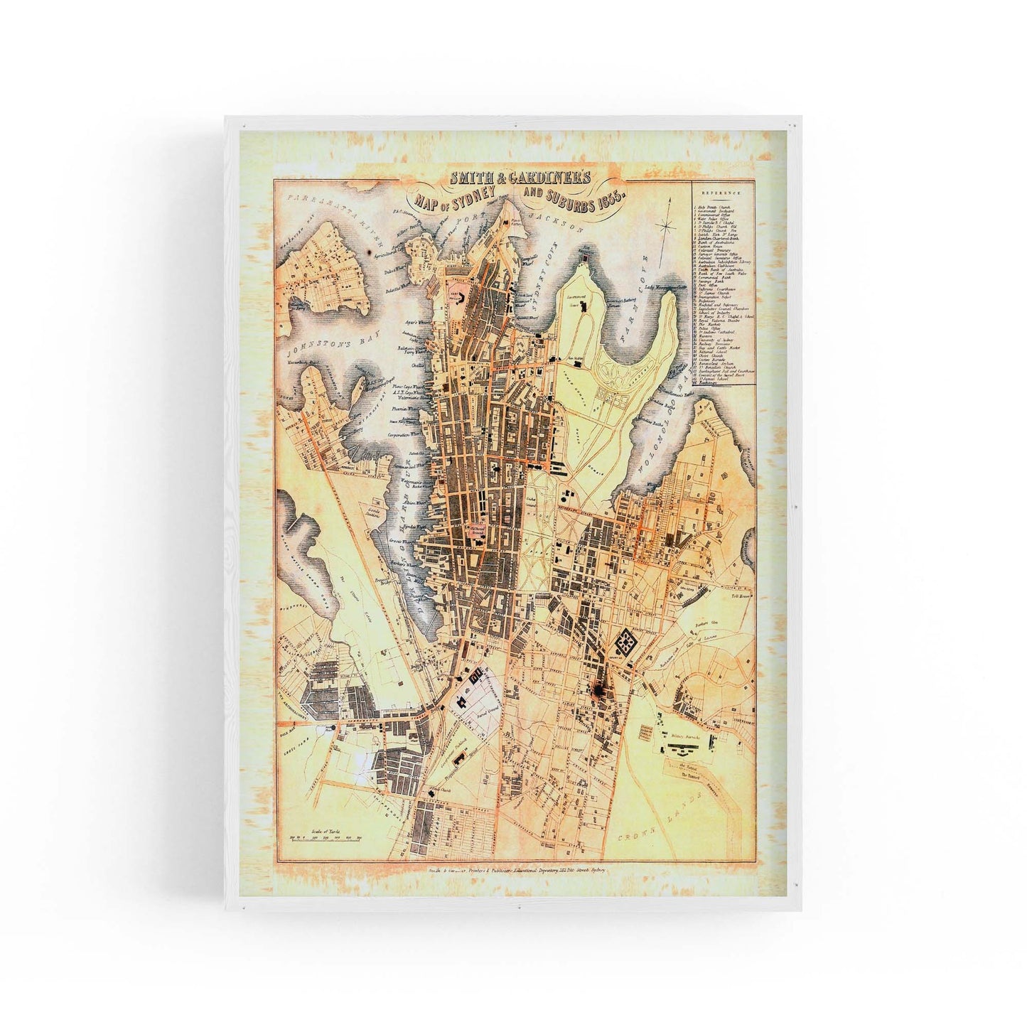 Sydney Vintage Map Australian Old Wall Art #2 - The Affordable Art Company