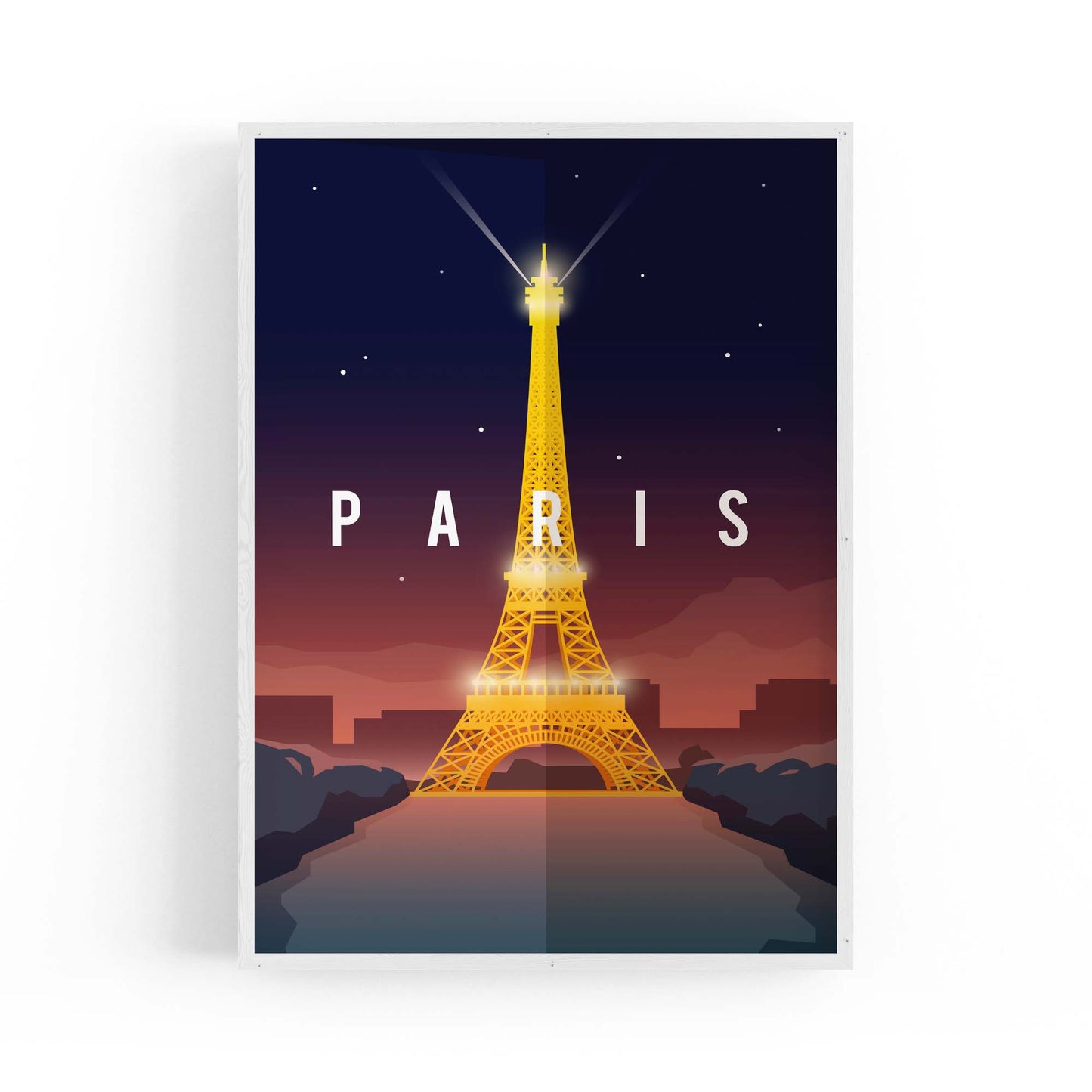 Retro Paris France Vintage Travel European Wall Art - The Affordable Art Company