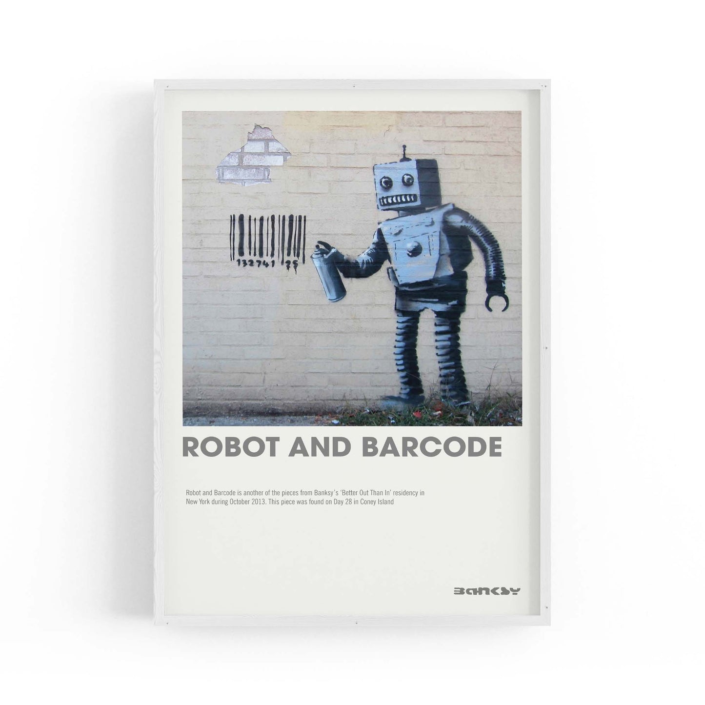 Banksy "Robot & Barcode" Graffiti Gallery Wall Art - The Affordable Art Company