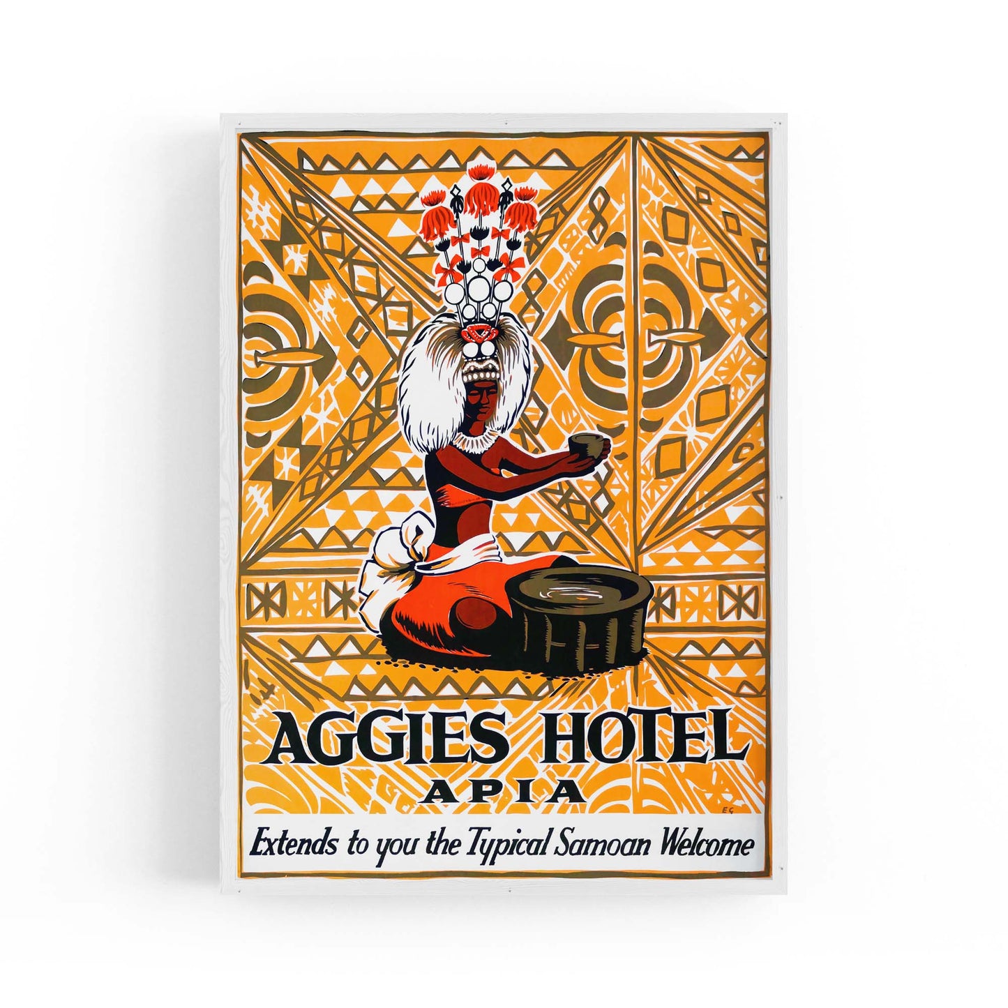Apia Samoa Vintage Travel Advert Wall Art - The Affordable Art Company