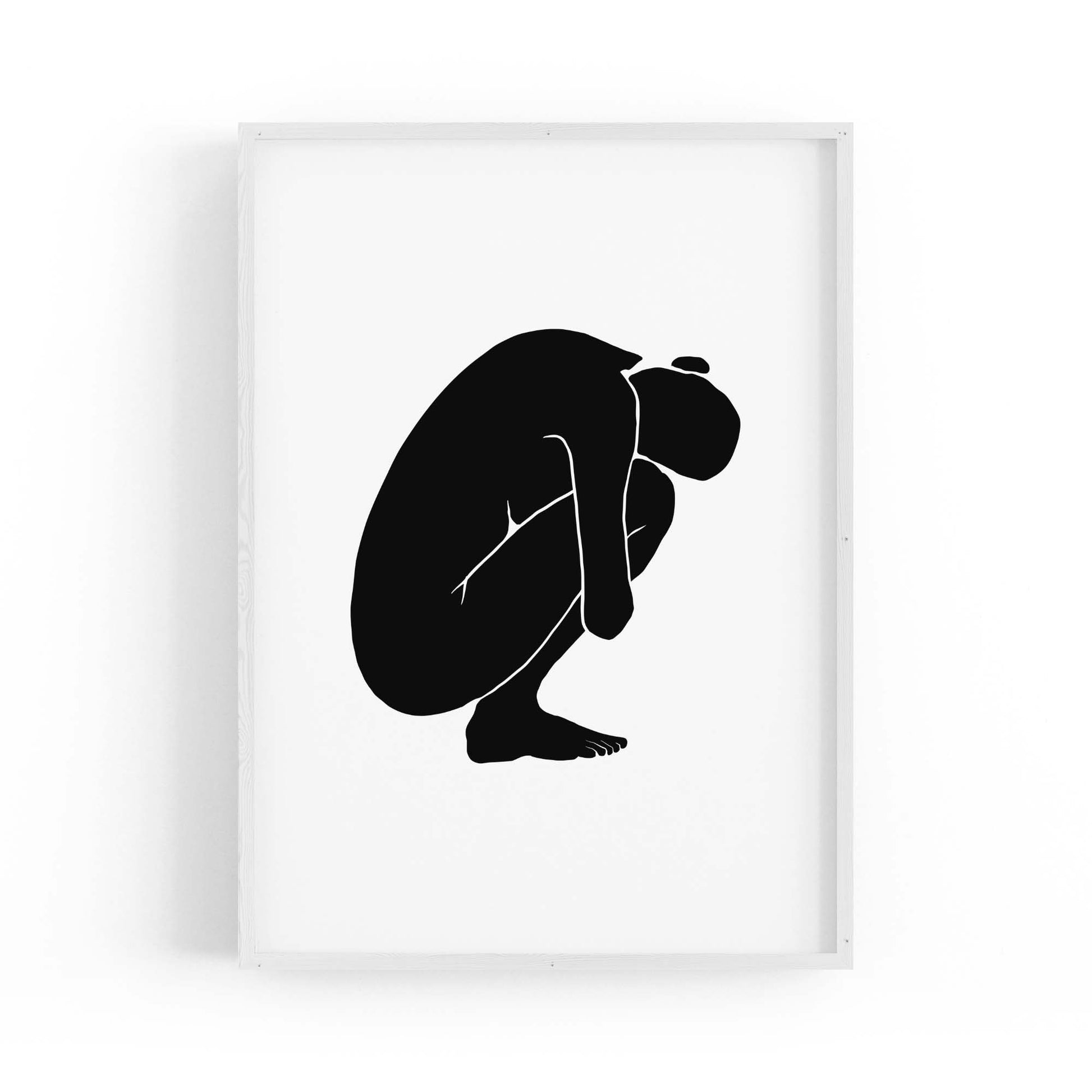 Nude Female Form Abstract Minimal Black Wall Art #2 - The Affordable Art Company