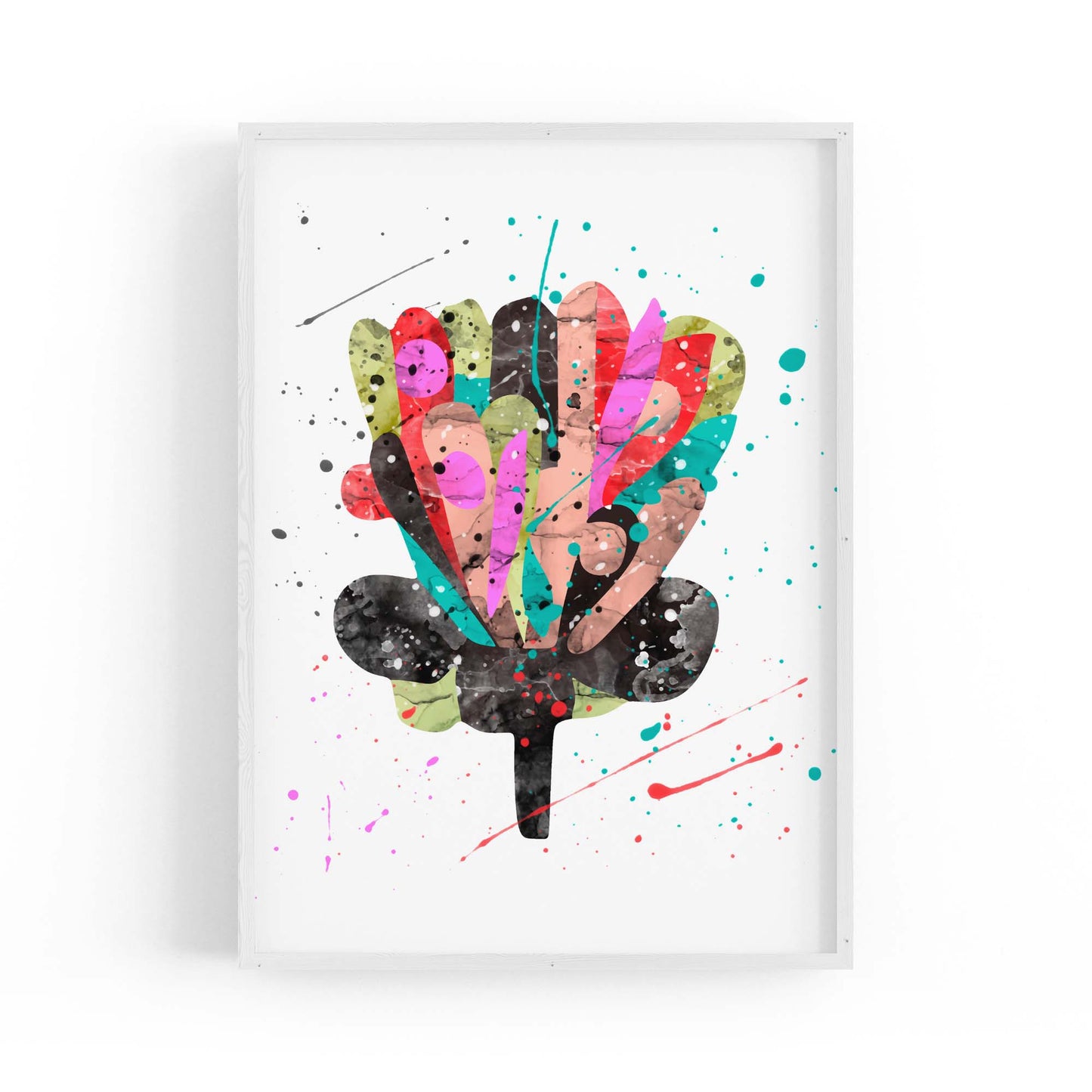 Scandi Flower Colourful Kitchen Cafe Wall Art #3 - The Affordable Art Company
