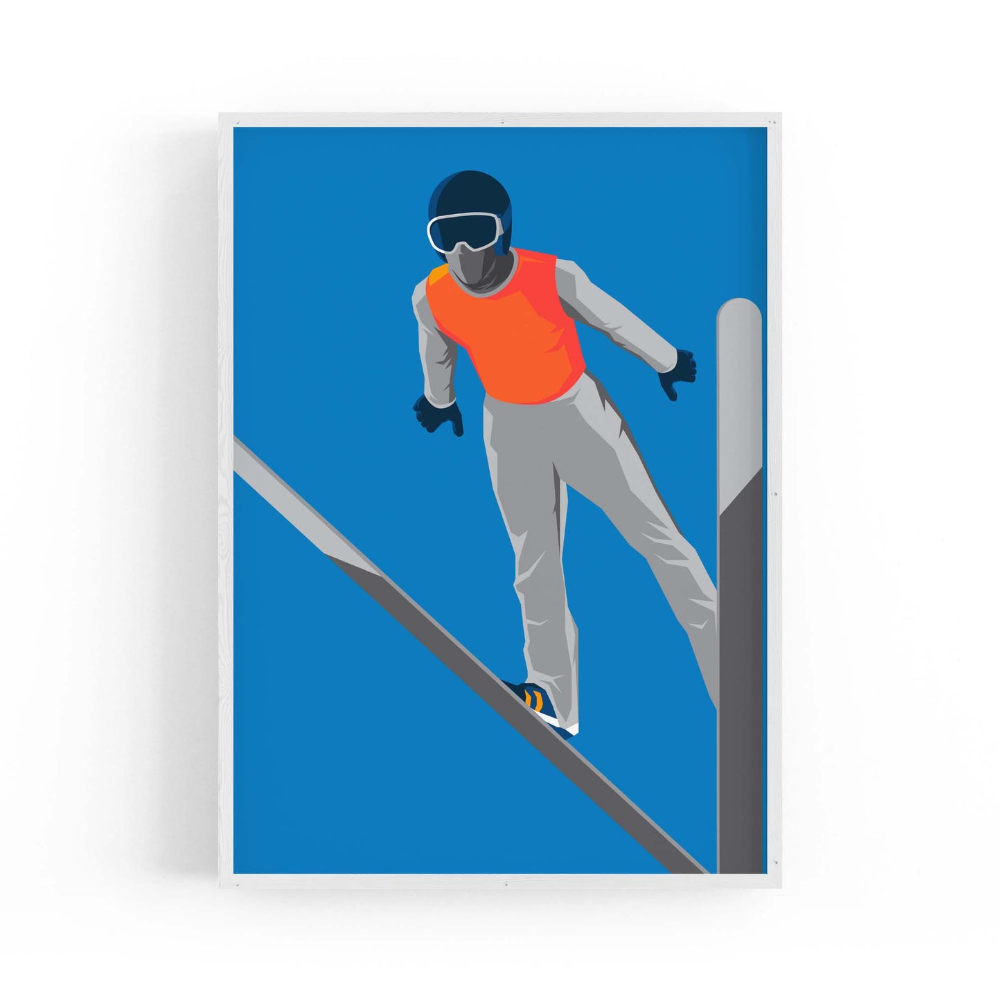 Retro Ski Winter Vintage Snow Cabin Wall Art #2 - The Affordable Art Company