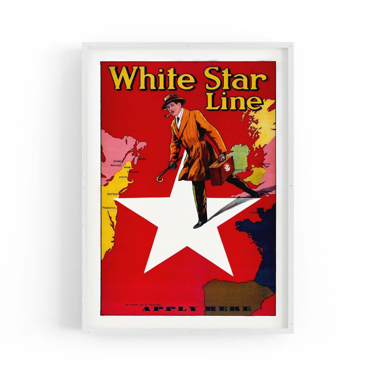 White Star Line Vintage Shipping Advert Wall Art #4 - The Affordable Art Company