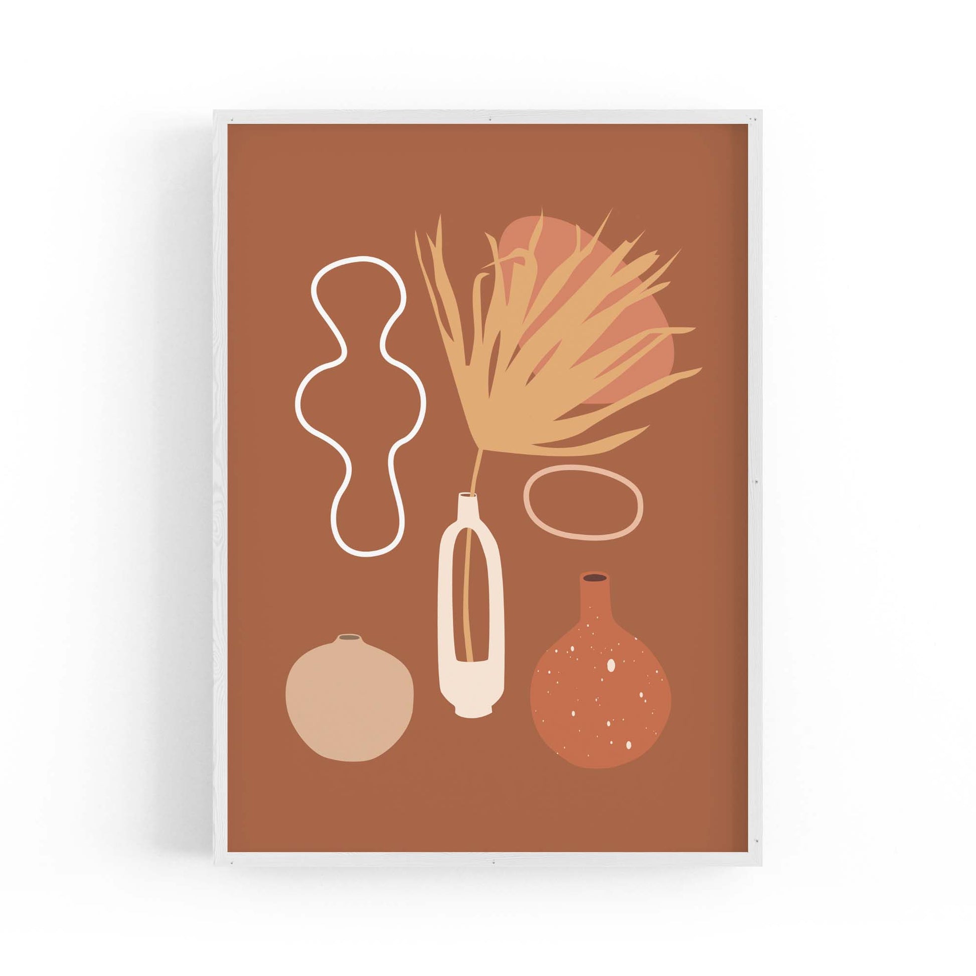 Minimal Plant Abstract Retro Kitchen Wall Art #6 - The Affordable Art Company