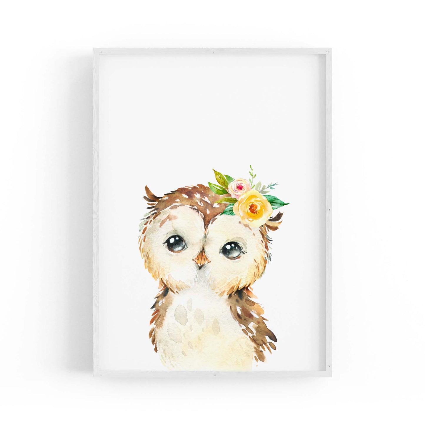 Cute Baby Owl Nursery Animal Gift Wall Art - The Affordable Art Company