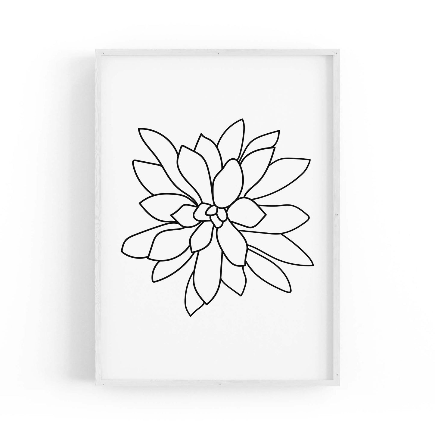 Minimal Flower Line Drawing Abstract Wall Art #5 - The Affordable Art Company
