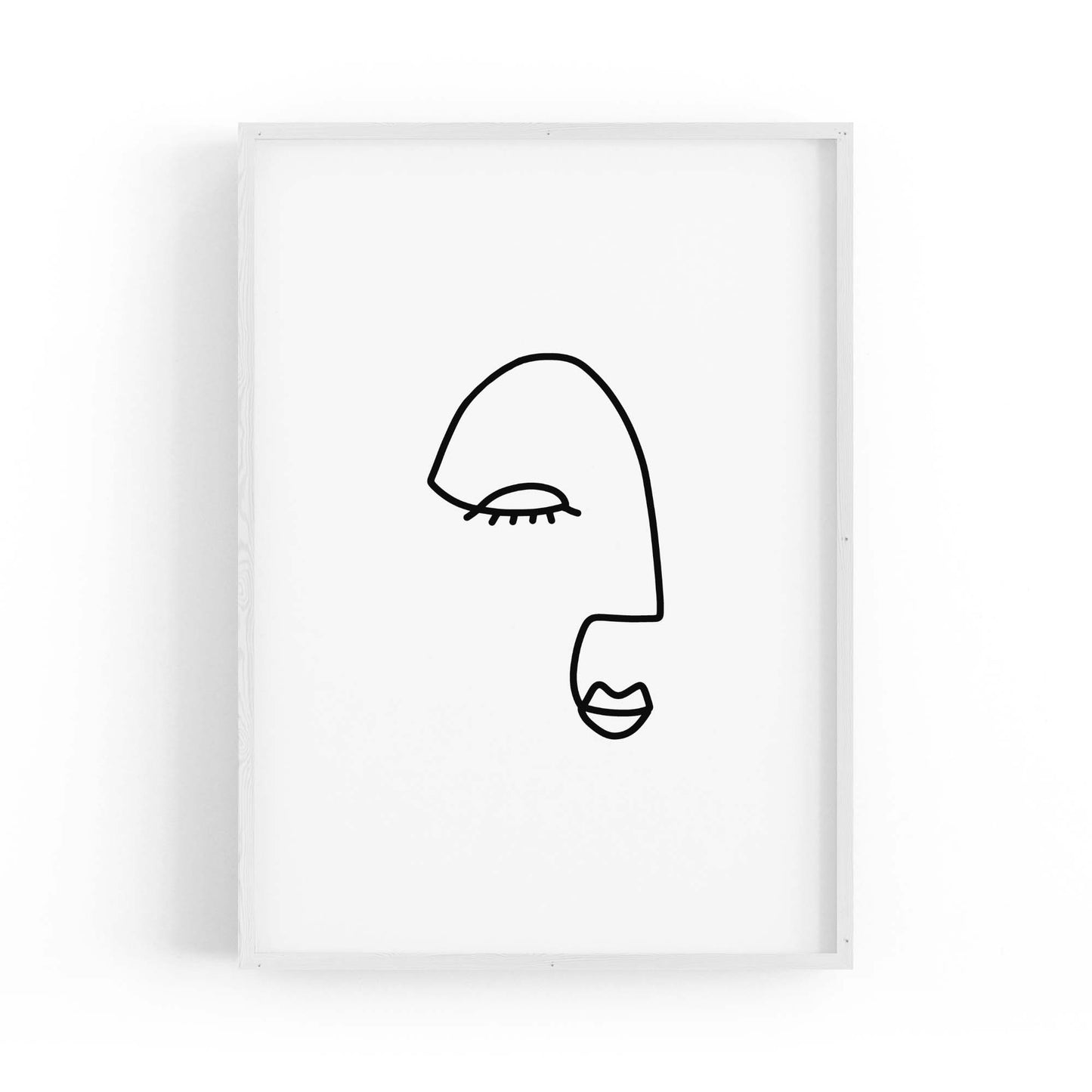Minimal Abstract Line Face Modern Wall Art #8 - The Affordable Art Company
