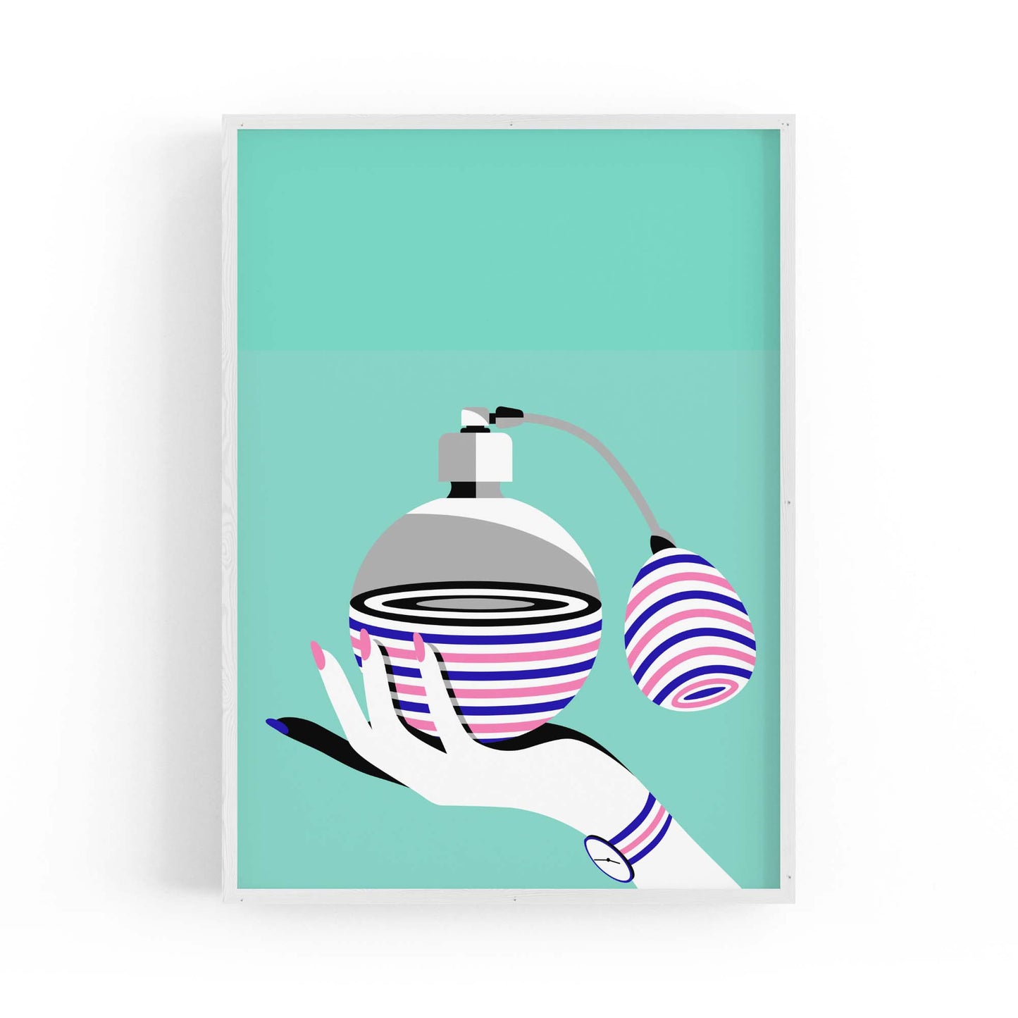 Retro Perfume Bottle Fashion Bedroom Wall Art #2 - The Affordable Art Company