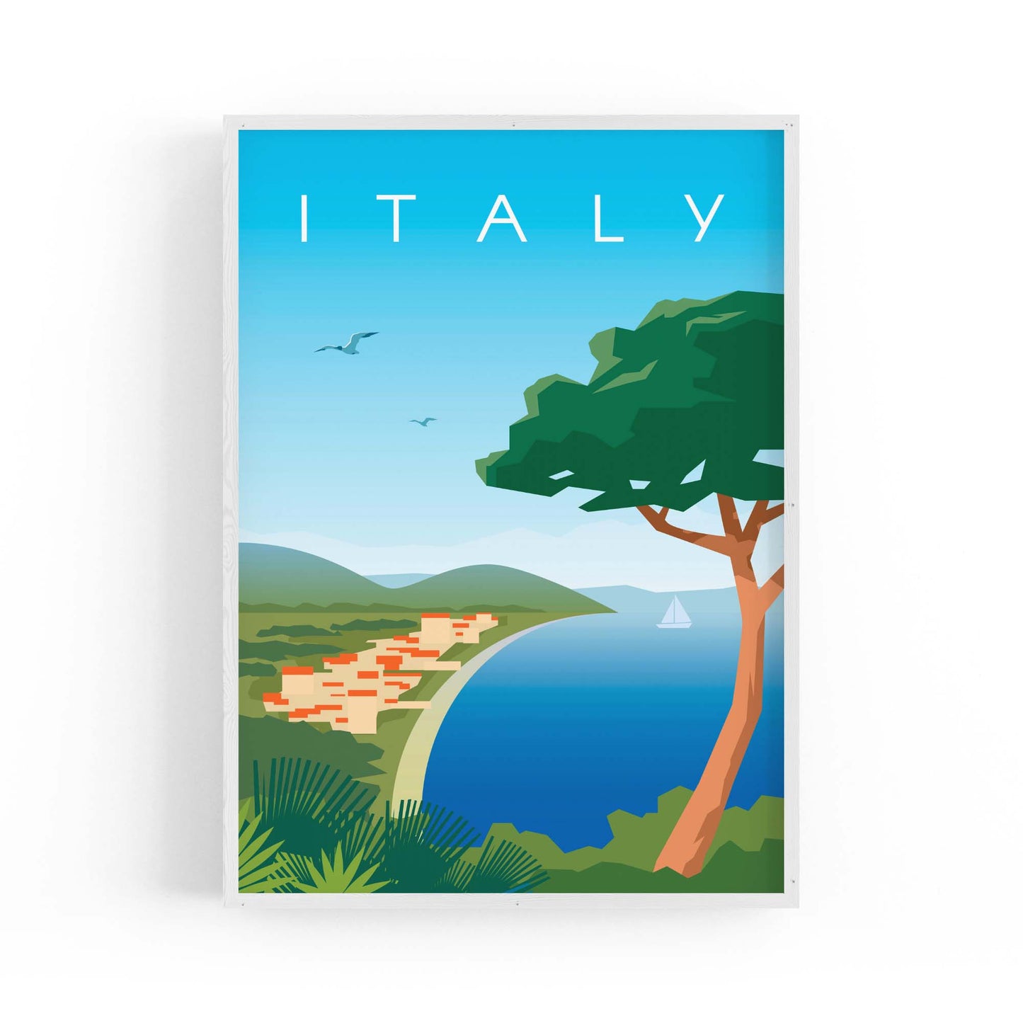 Retro Italy European Travel Vintage Wall Art - The Affordable Art Company