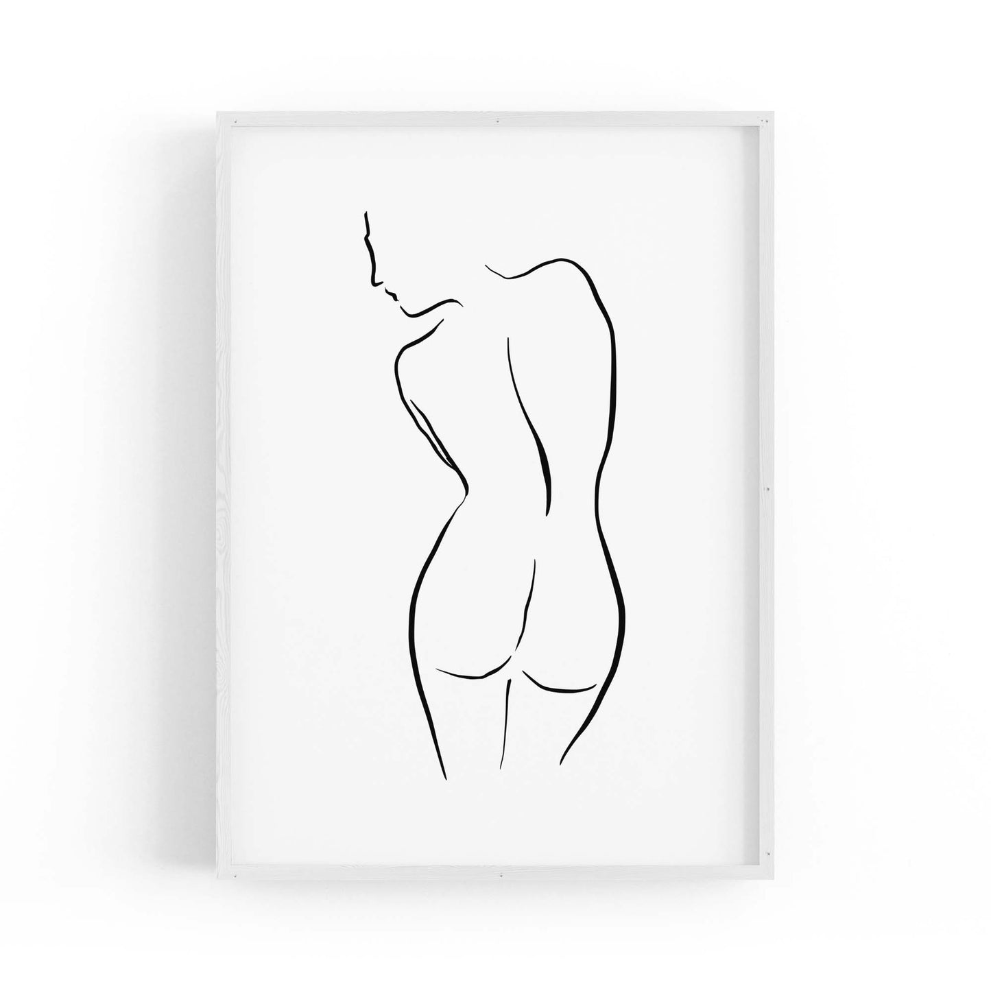 Abstract Line Drawing Female Nude Wall Art - The Affordable Art Company