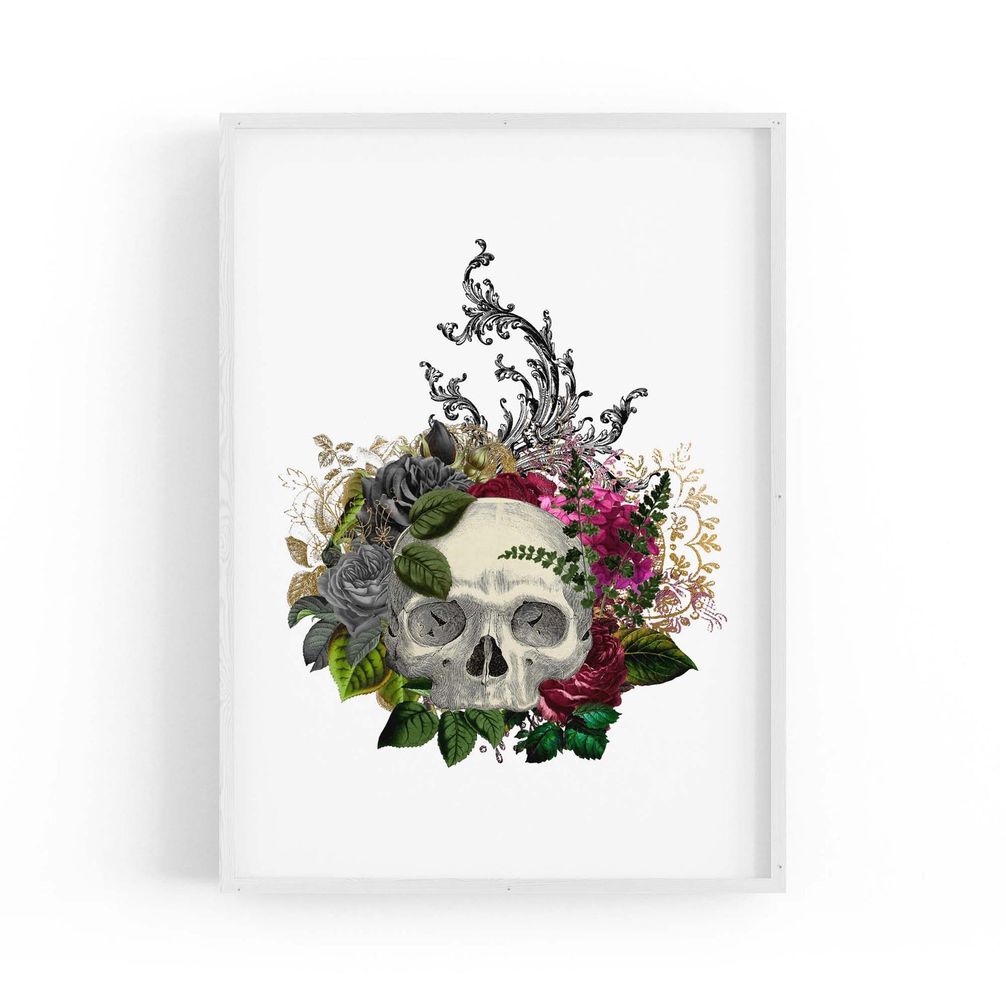 Gothic Skull Fashion Girls Bedroom Artwork Wall Art - The Affordable Art Company
