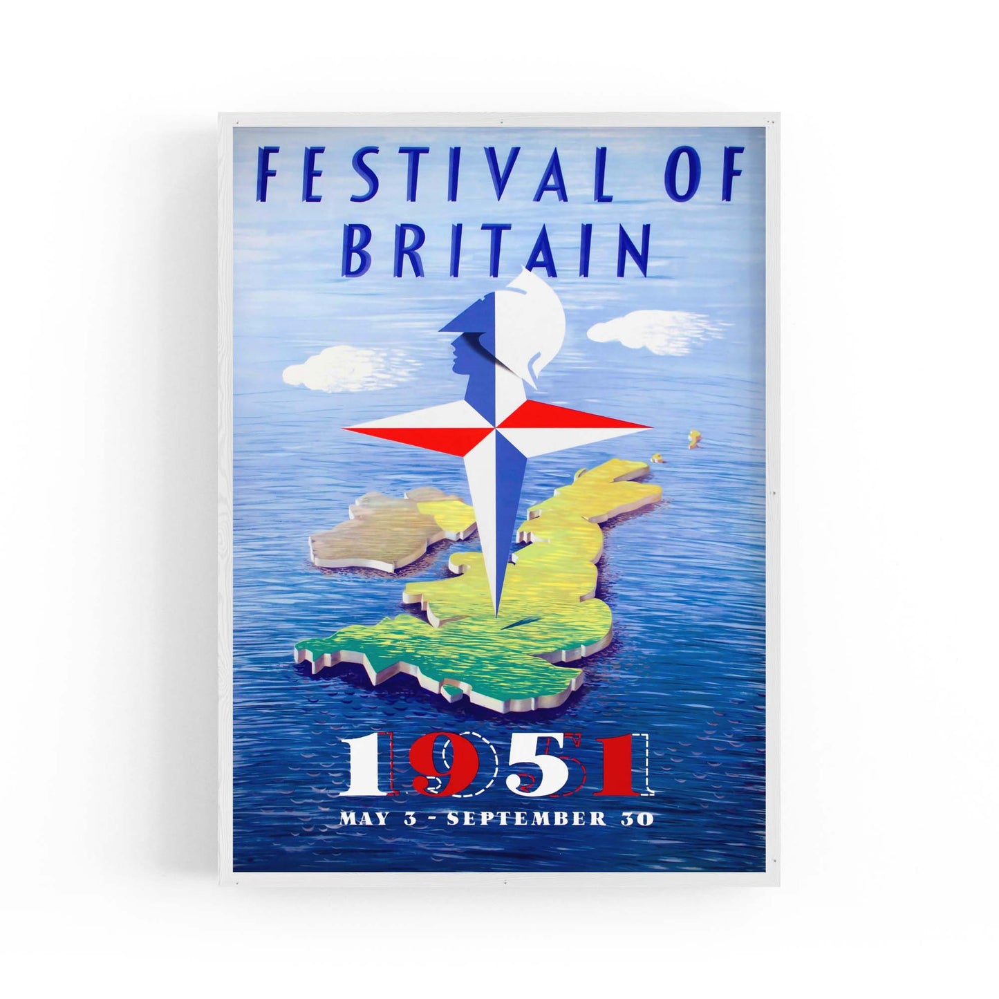 Festival of Britain Vintage Travel Advert Wall Art - The Affordable Art Company