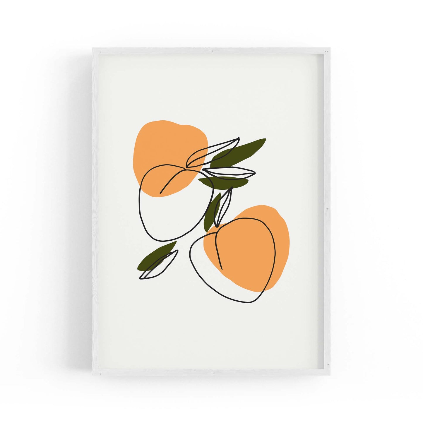 Retro Peach Fruit Kitchen Cafe Style Pastel Wall Art #2 - The Affordable Art Company