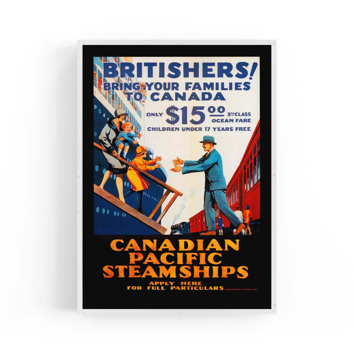 Canadian Pacific Vintage Shipping Advert Wall Art #6 - The Affordable Art Company