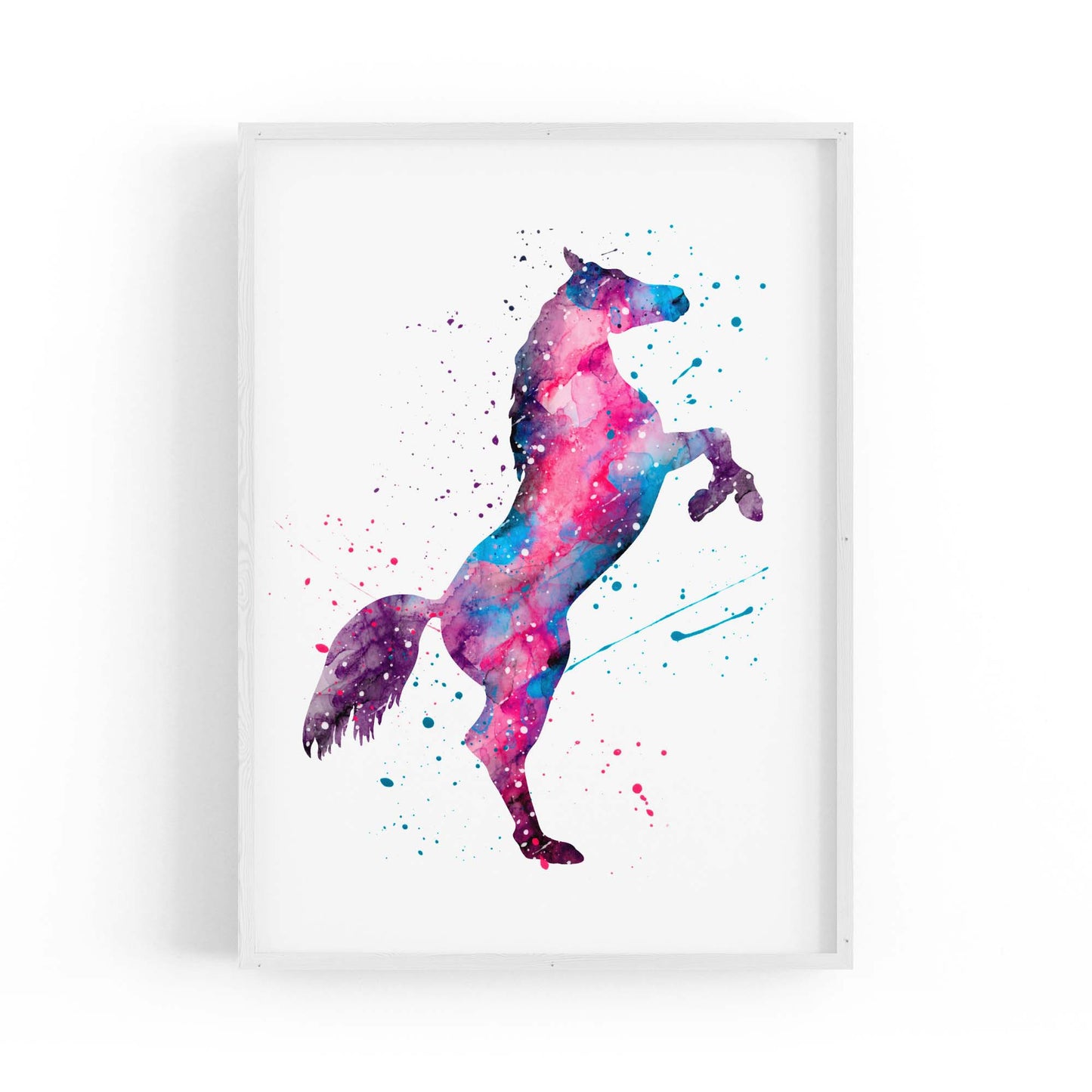 Horse Painting Girls Bedroom Colourful Wall Art #5 - The Affordable Art Company