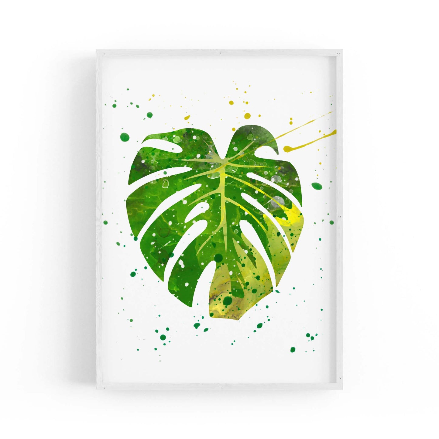 Palm Leaf Tropical Green Minimal Wall Art #2 - The Affordable Art Company