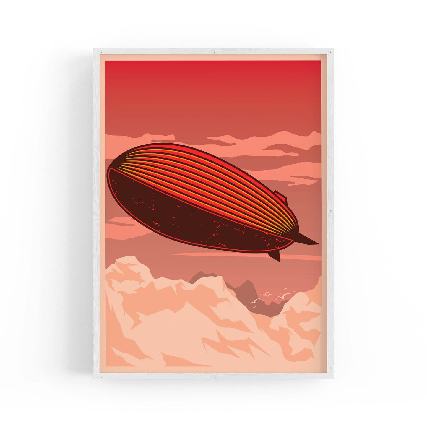 Art Deco Airship Vintage Retro New York Wall Art - The Affordable Art Company