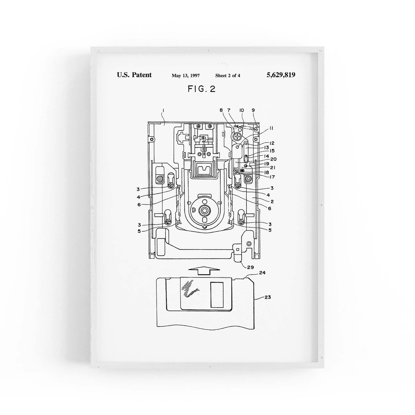 Vintage Floppy Disk Patent Wall Art #2 - The Affordable Art Company