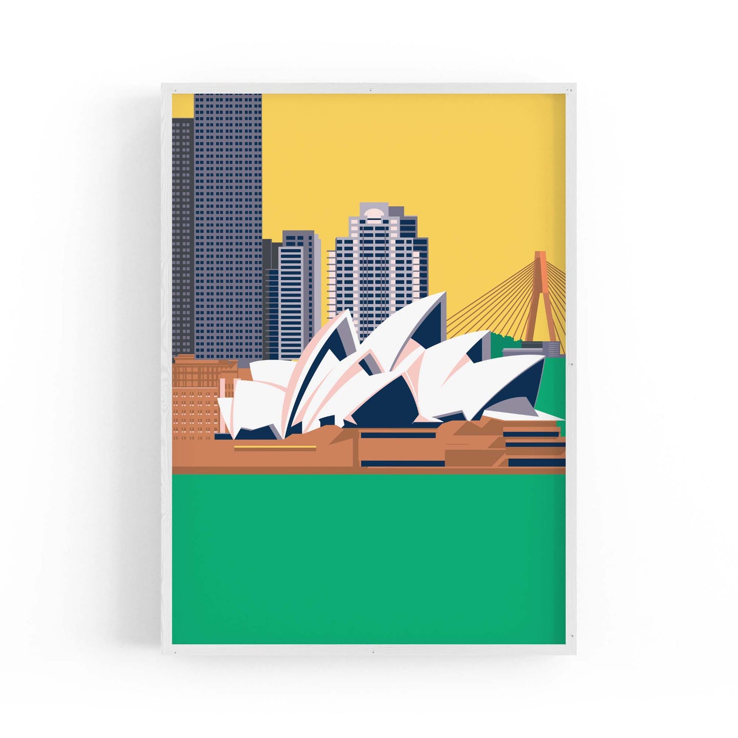 Retro Sydney Opera House Vintage Travel Wall Art - The Affordable Art Company