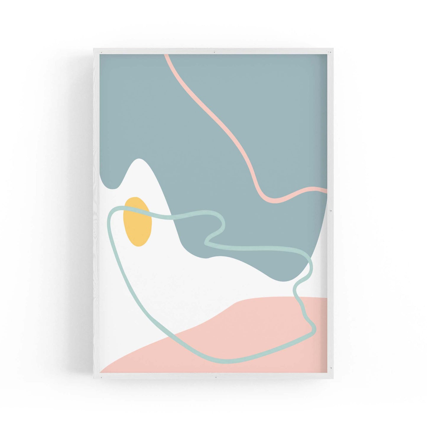 Calm Abstract Minimal Pastel Modern Wall Art #1 - The Affordable Art Company