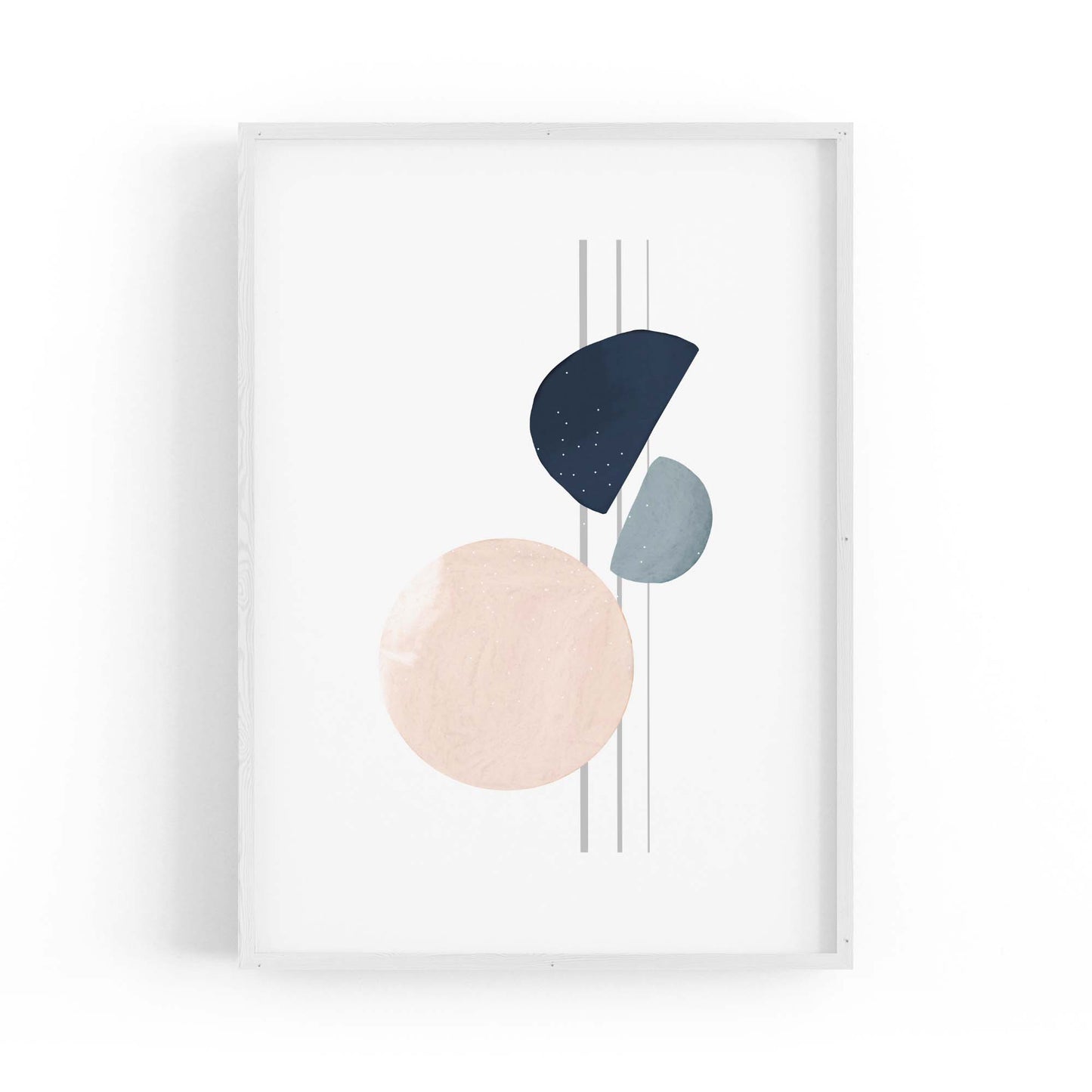 Blue Abstract Painting Minimal Modern Wall Art #17 - The Affordable Art Company