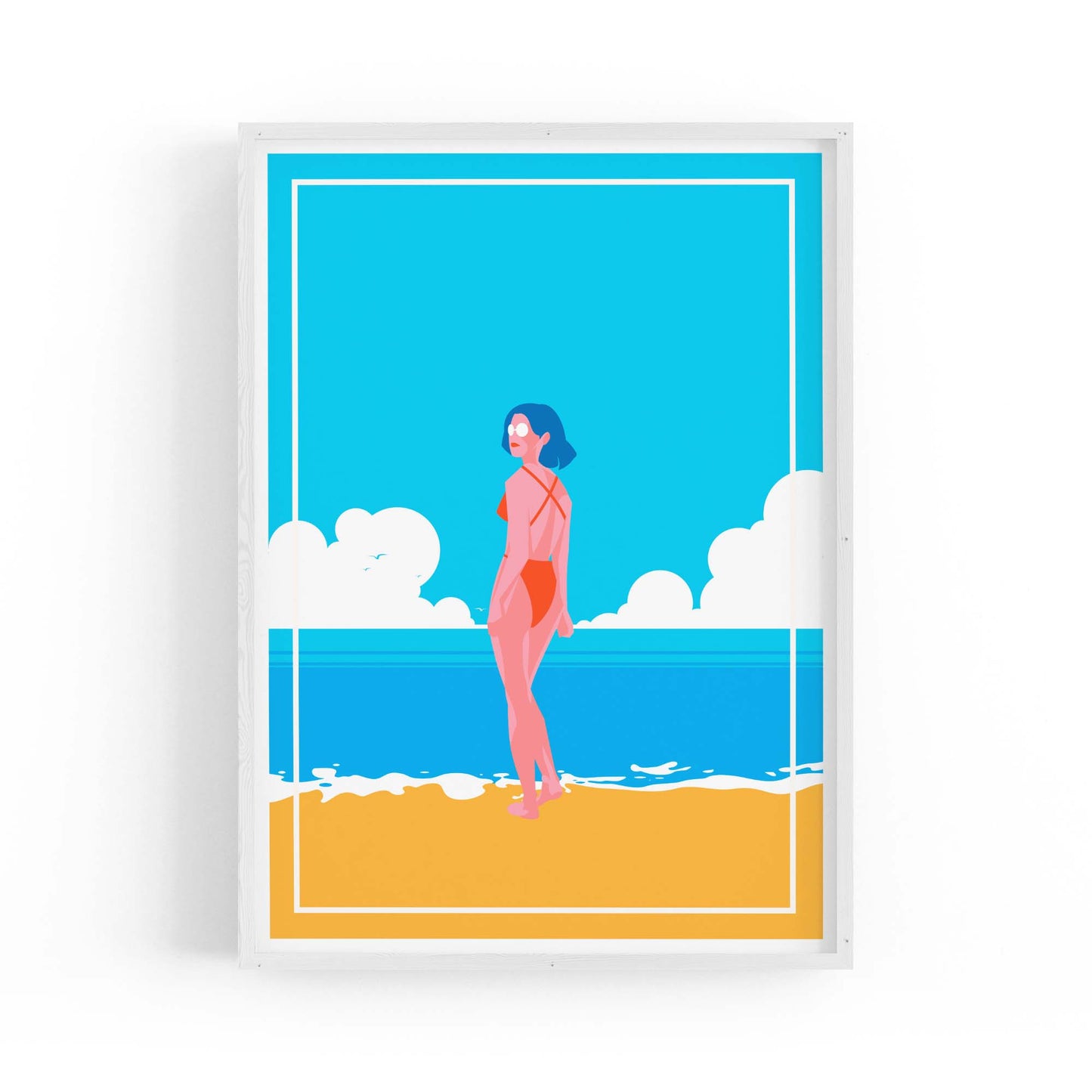 Retro Beach Summer Fashion Fun Glamour Wall Art #1 - The Affordable Art Company