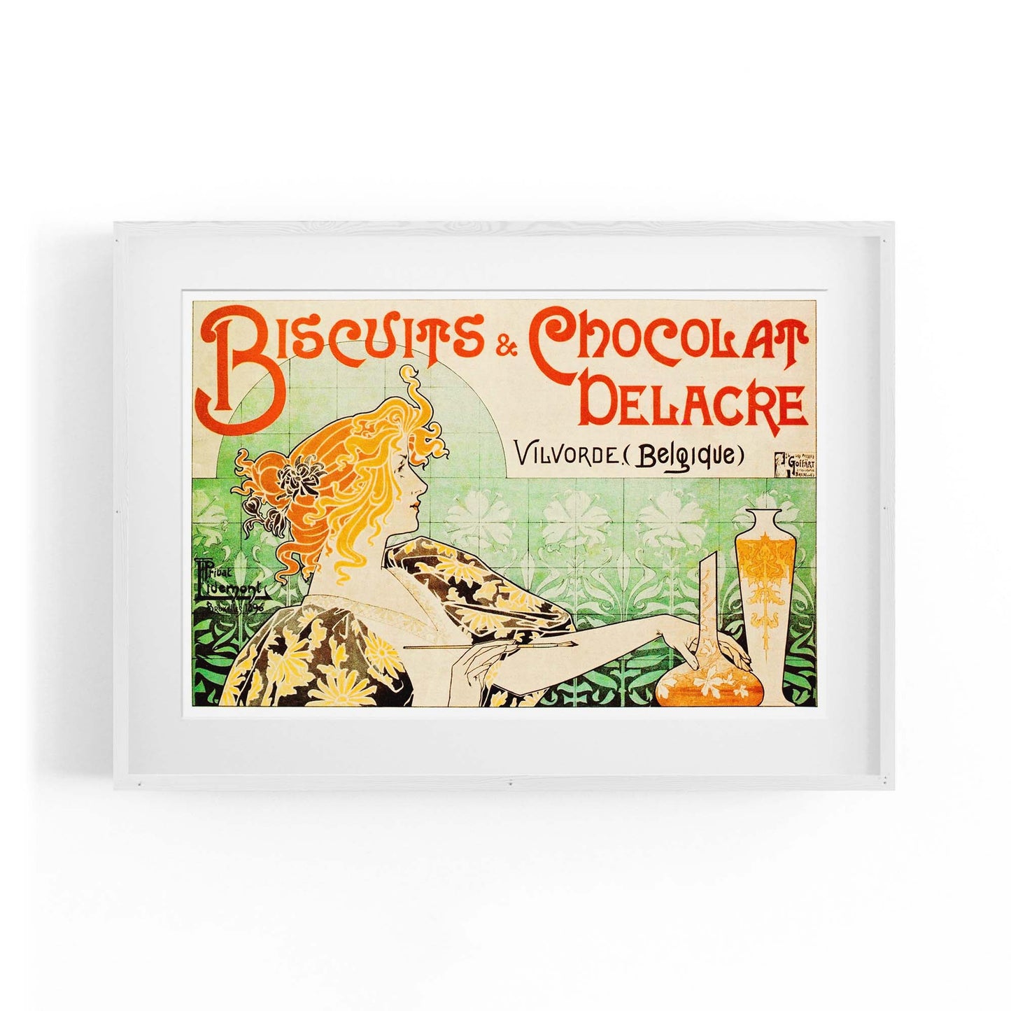 French Biscuits Cafe Vintage Advert Wall Art - The Affordable Art Company