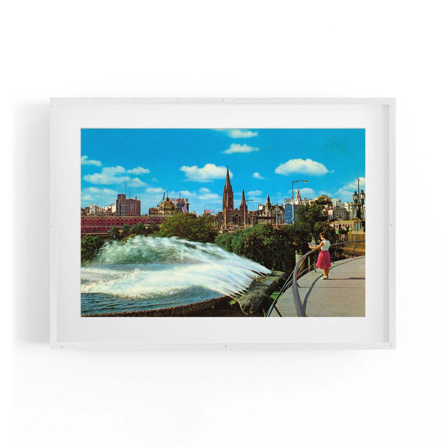 Princes Bridge Melbourne Vintage Photograph Art - The Affordable Art Company