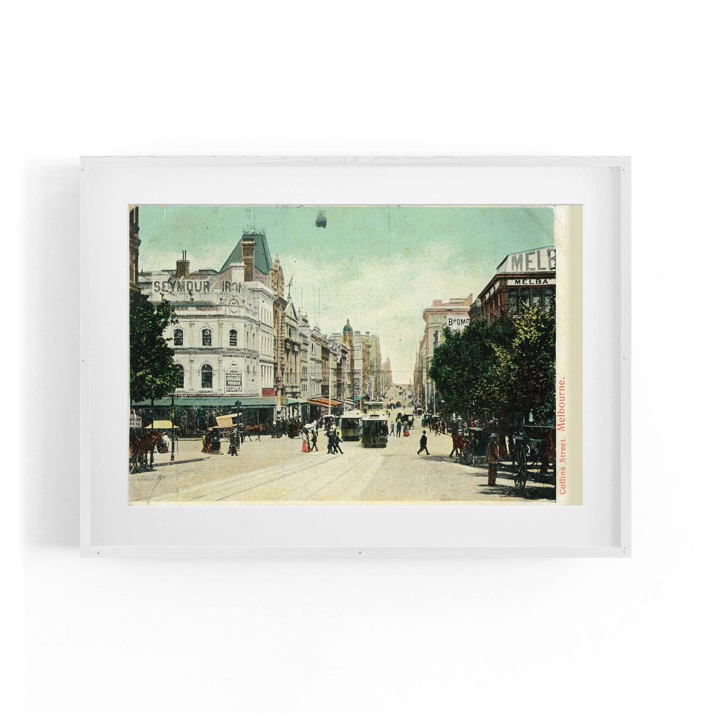 Collins St Melbourne Vintage Photograph Wall Art #2 - The Affordable Art Company