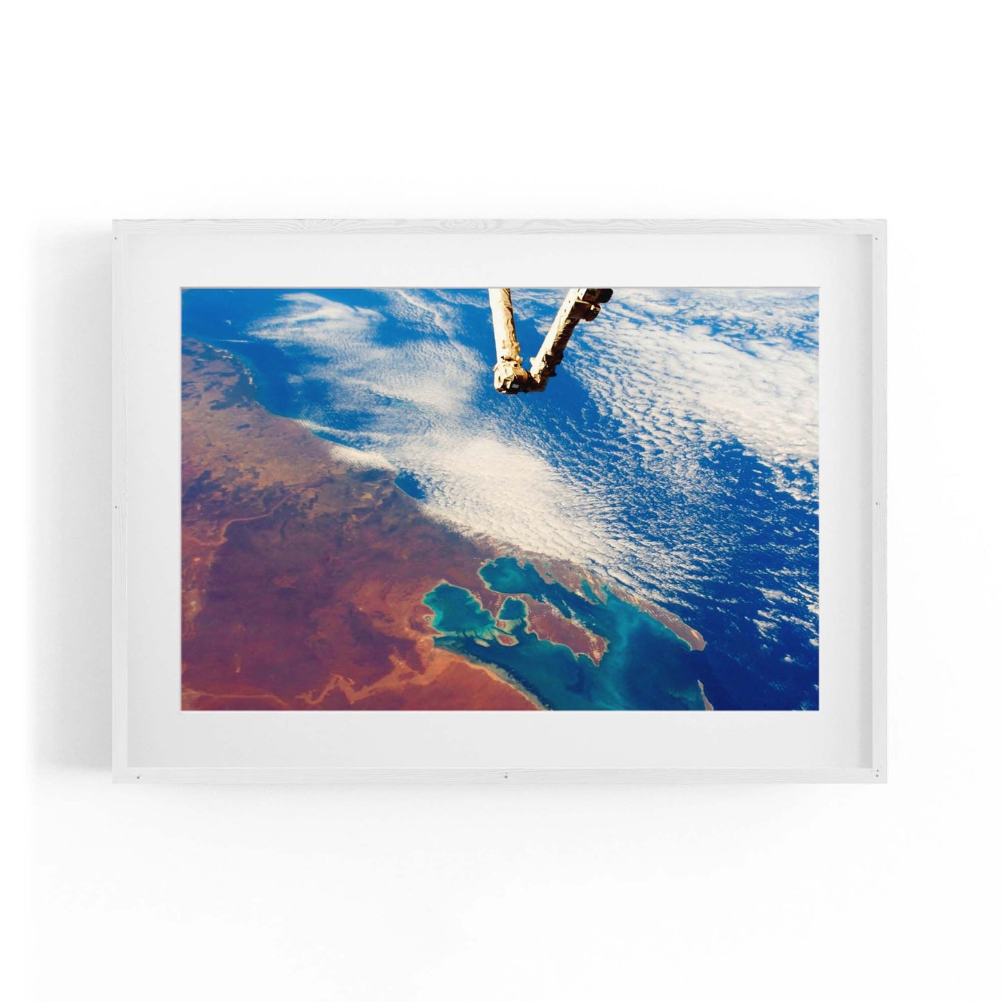 Shark Bay, Australia Satellite Wall Art #1 - The Affordable Art Company