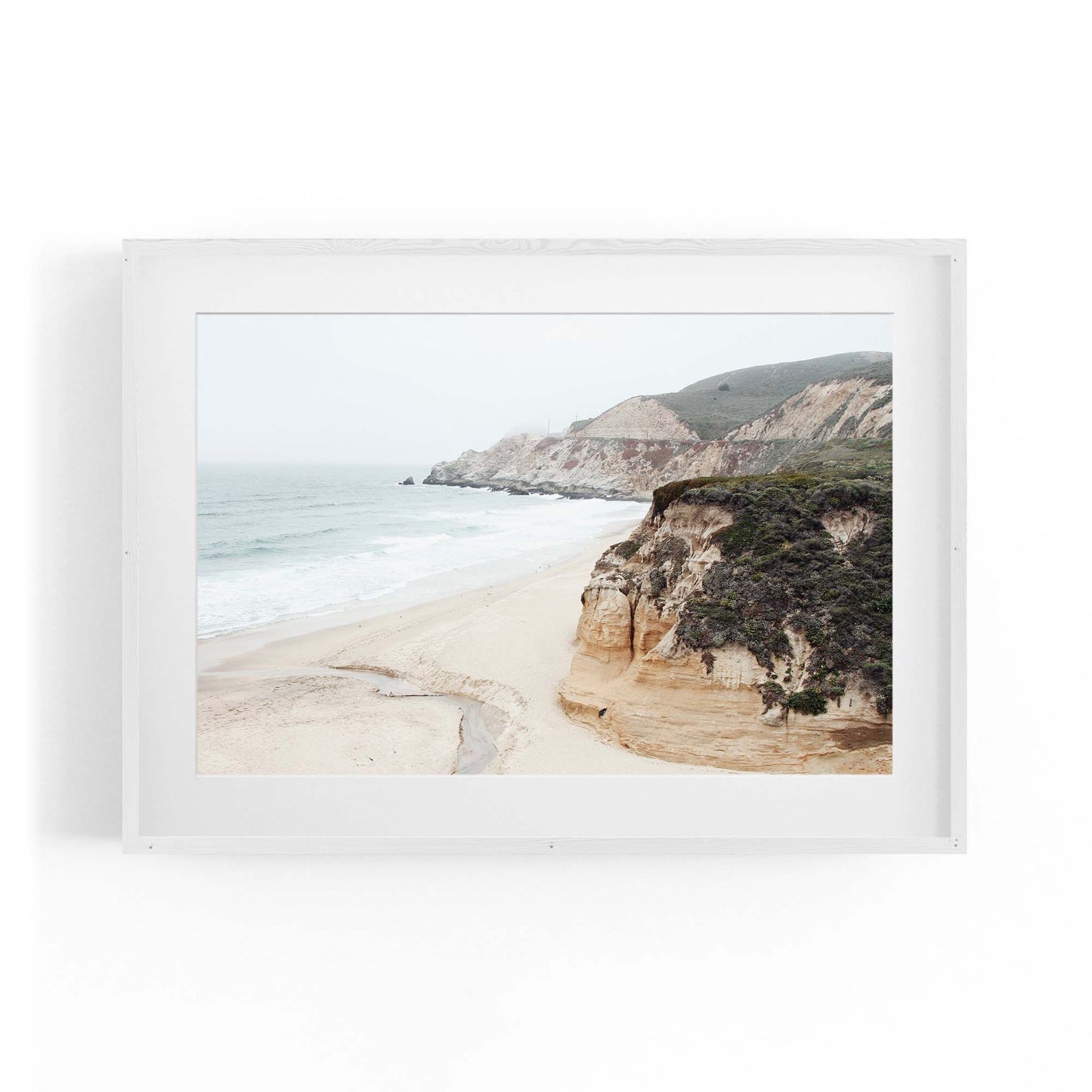 Bluff Beach Coastal Photograph Coast Wall Art - The Affordable Art Company