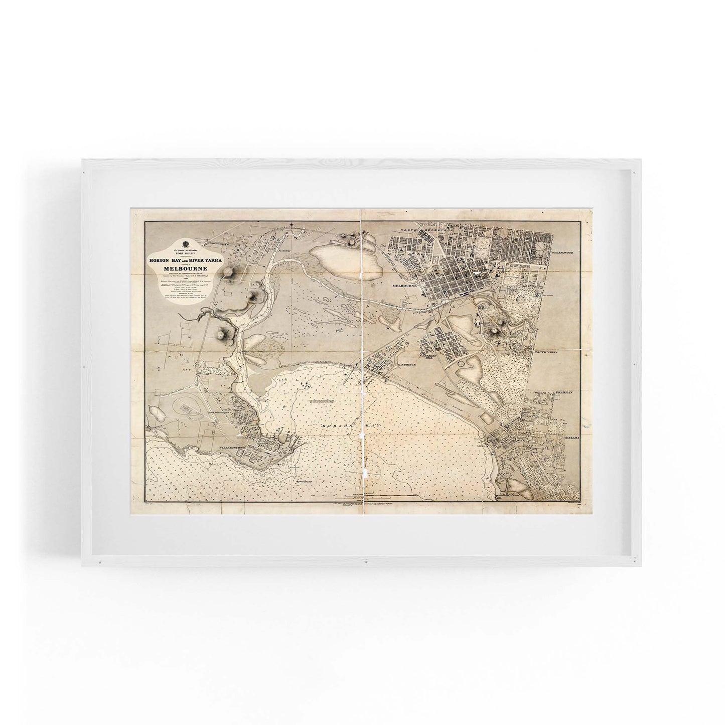 Melbourne Victoria Vintage Map Australia Wall Art #2 - The Affordable Art Company