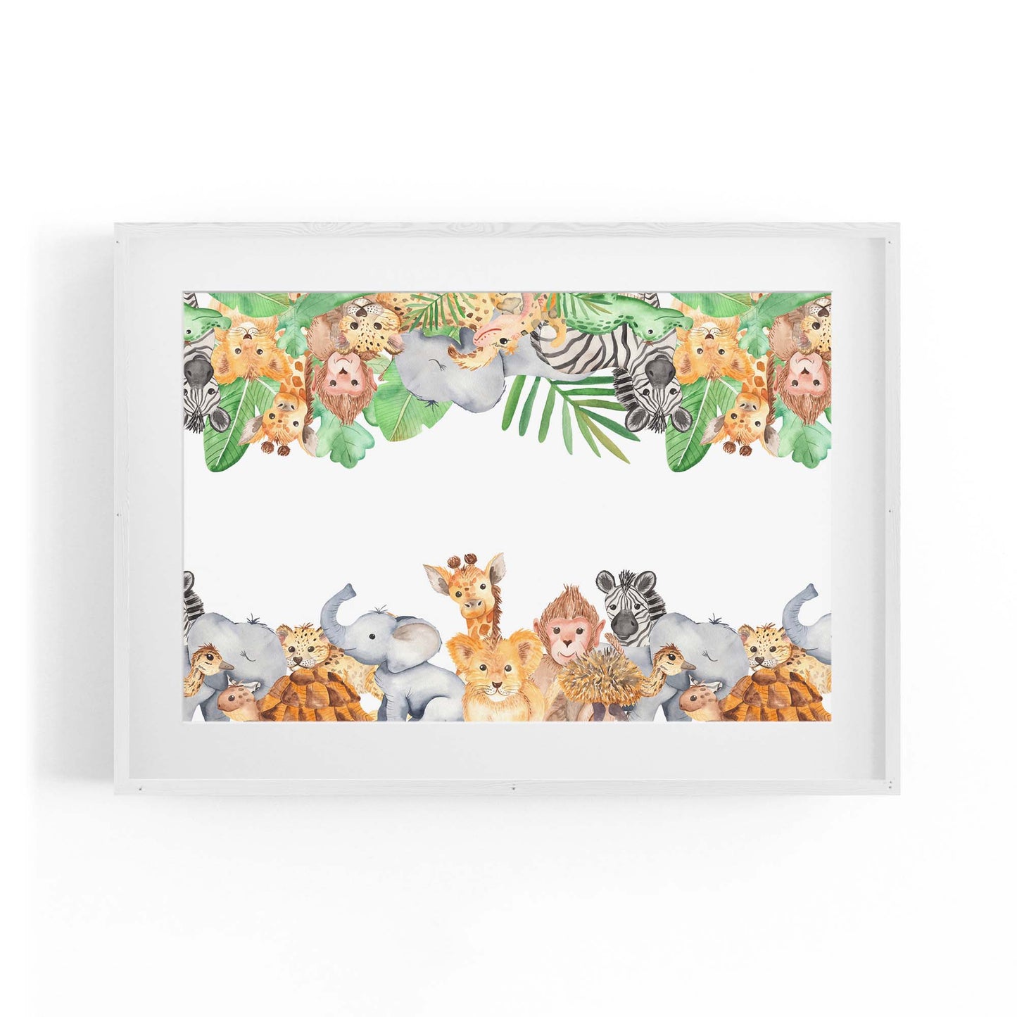Safari Animal Group Painting Nursery Wall Art #1 - The Affordable Art Company