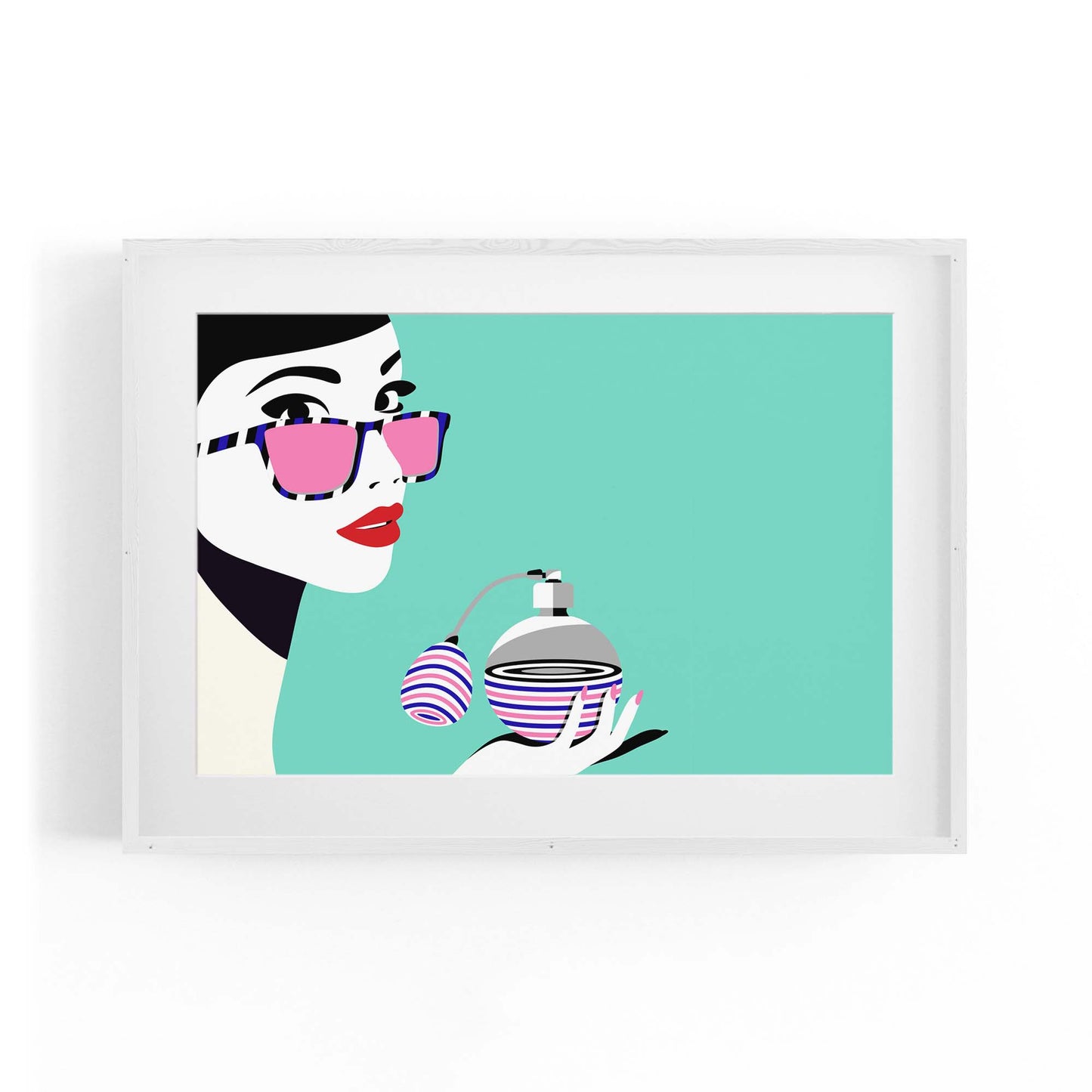 Retro Perfume Bottle Fashion Bedroom Wall Art #3 - The Affordable Art Company