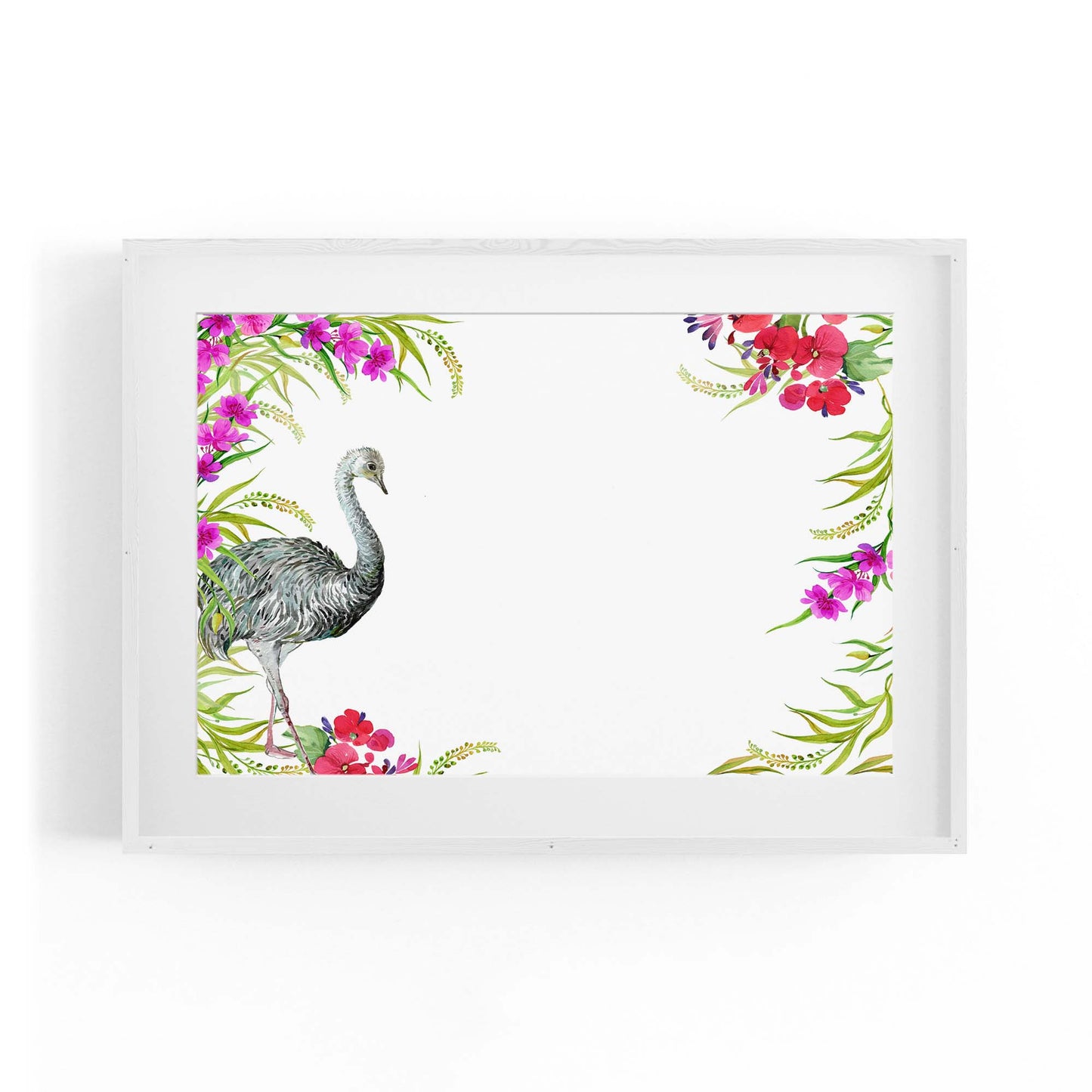 Australian Emu Painting Animal Nursery Wall Art #1 - The Affordable Art Company