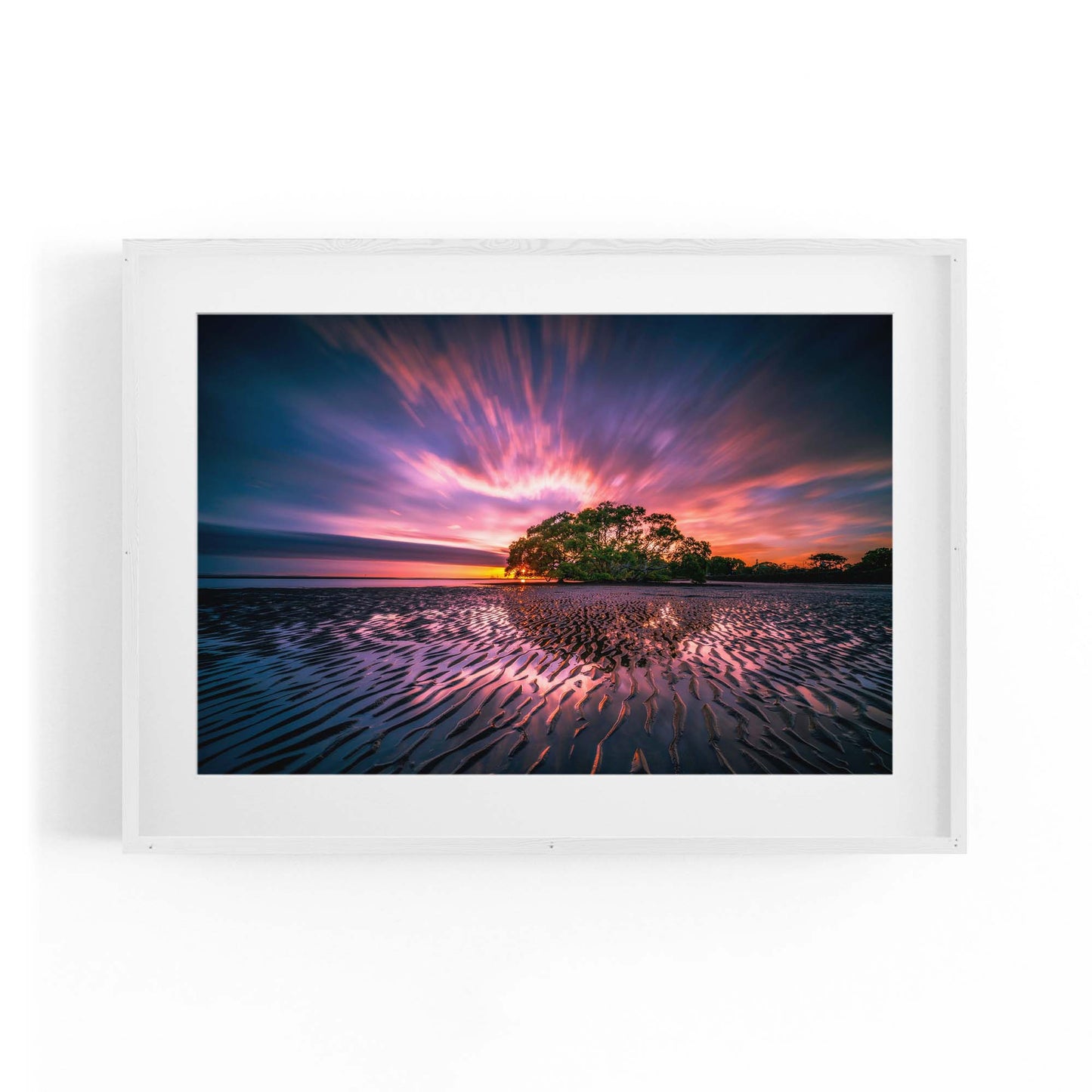 Low Tide Coastal Beach Photograph Wall Art - The Affordable Art Company