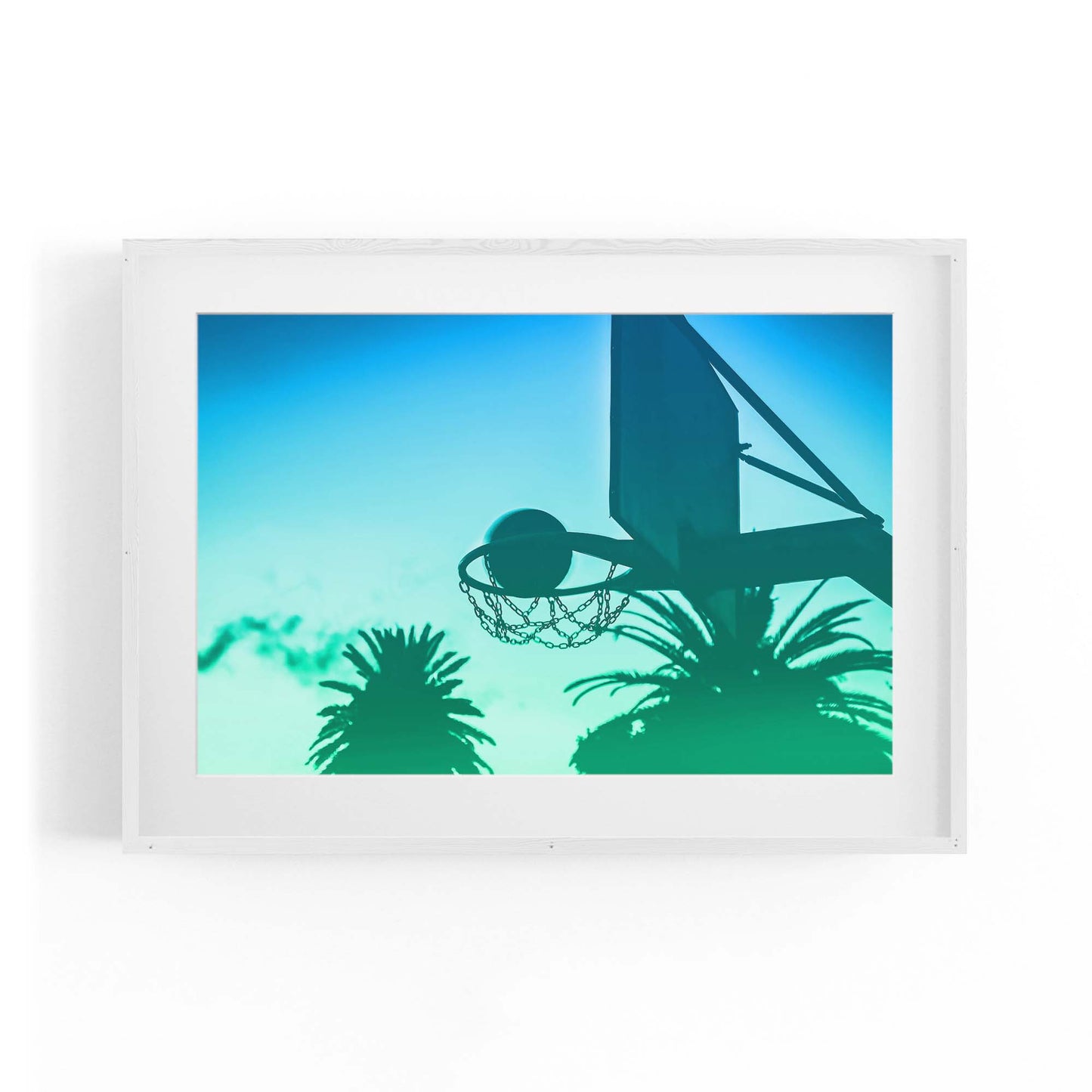 Blue Los Angeles Basketball Photograph Wall Art - The Affordable Art Company