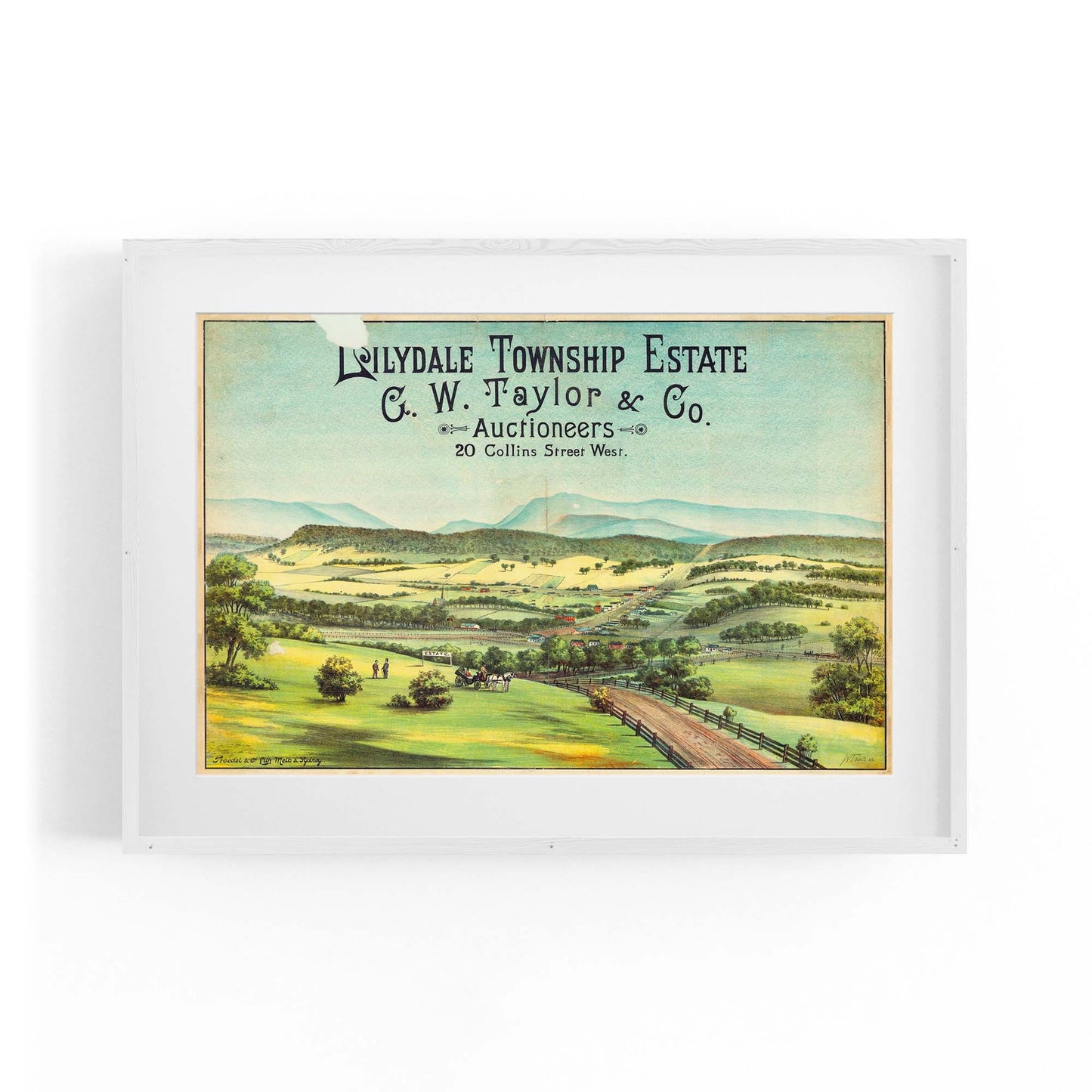 Lilydale Victoria Vintage Real Estate Advert Wall Art #1 - The Affordable Art Company